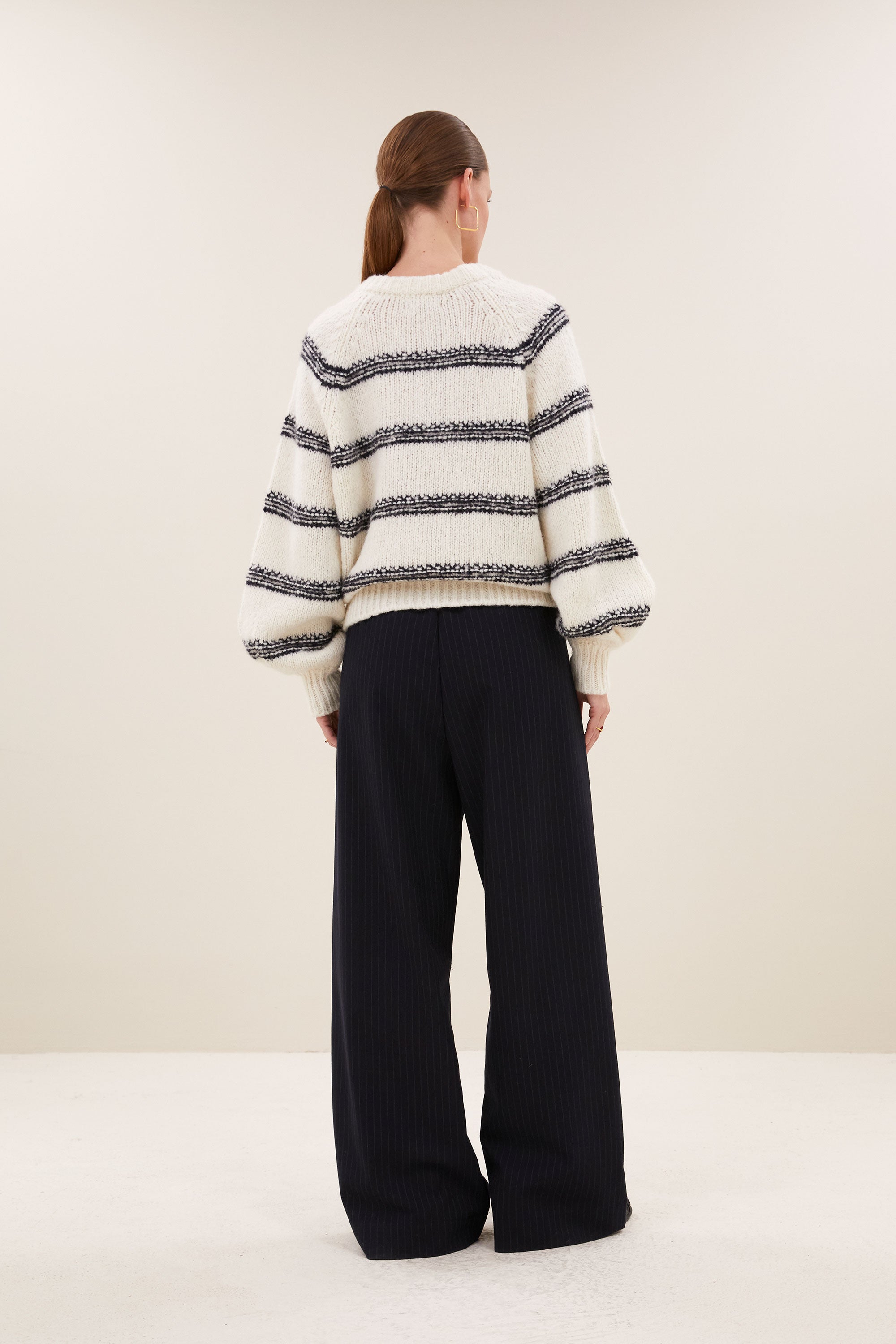 lucia stripe pullover | marine stripe