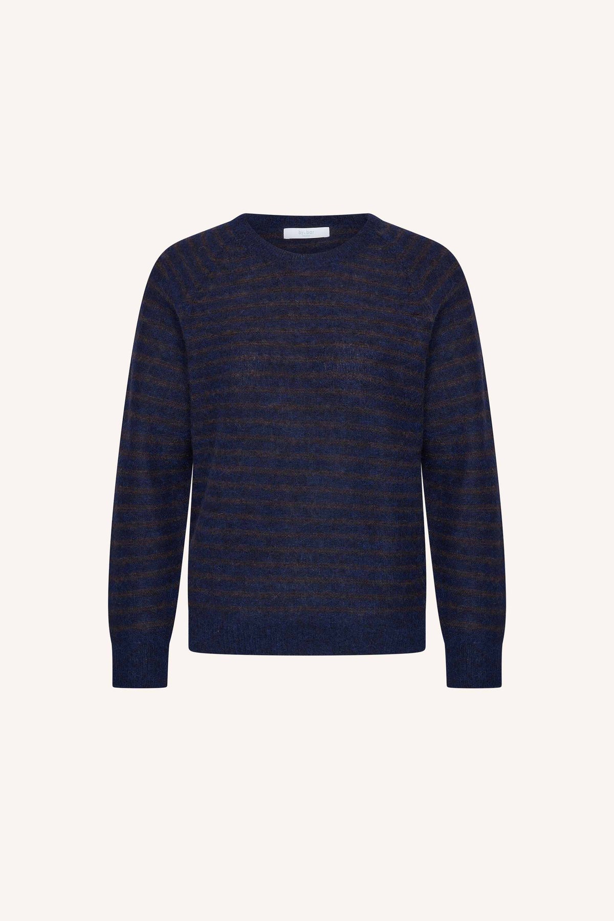 spila raglan pullover | brown thin stripe