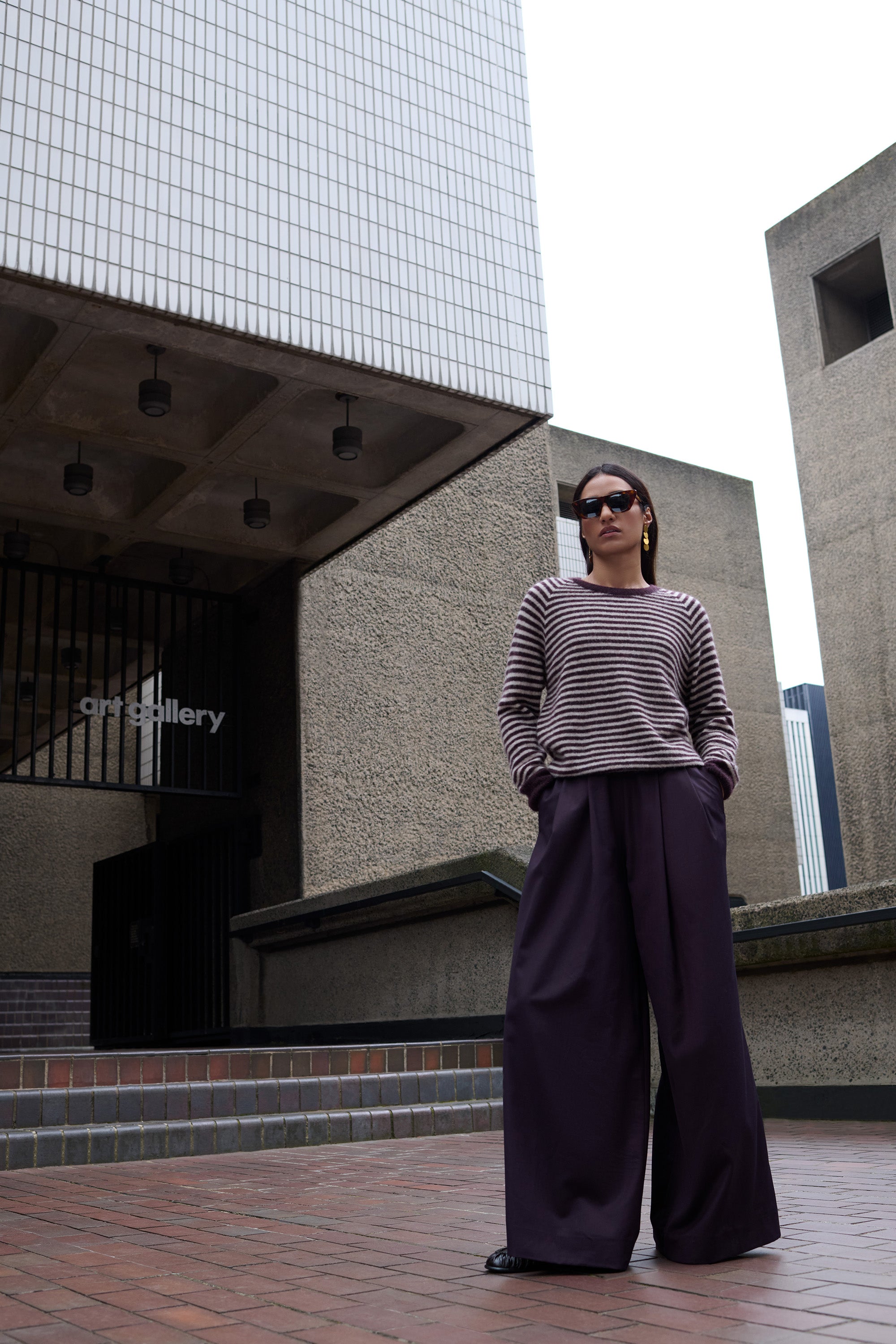sally stripe pullover | burgundy crush stripe