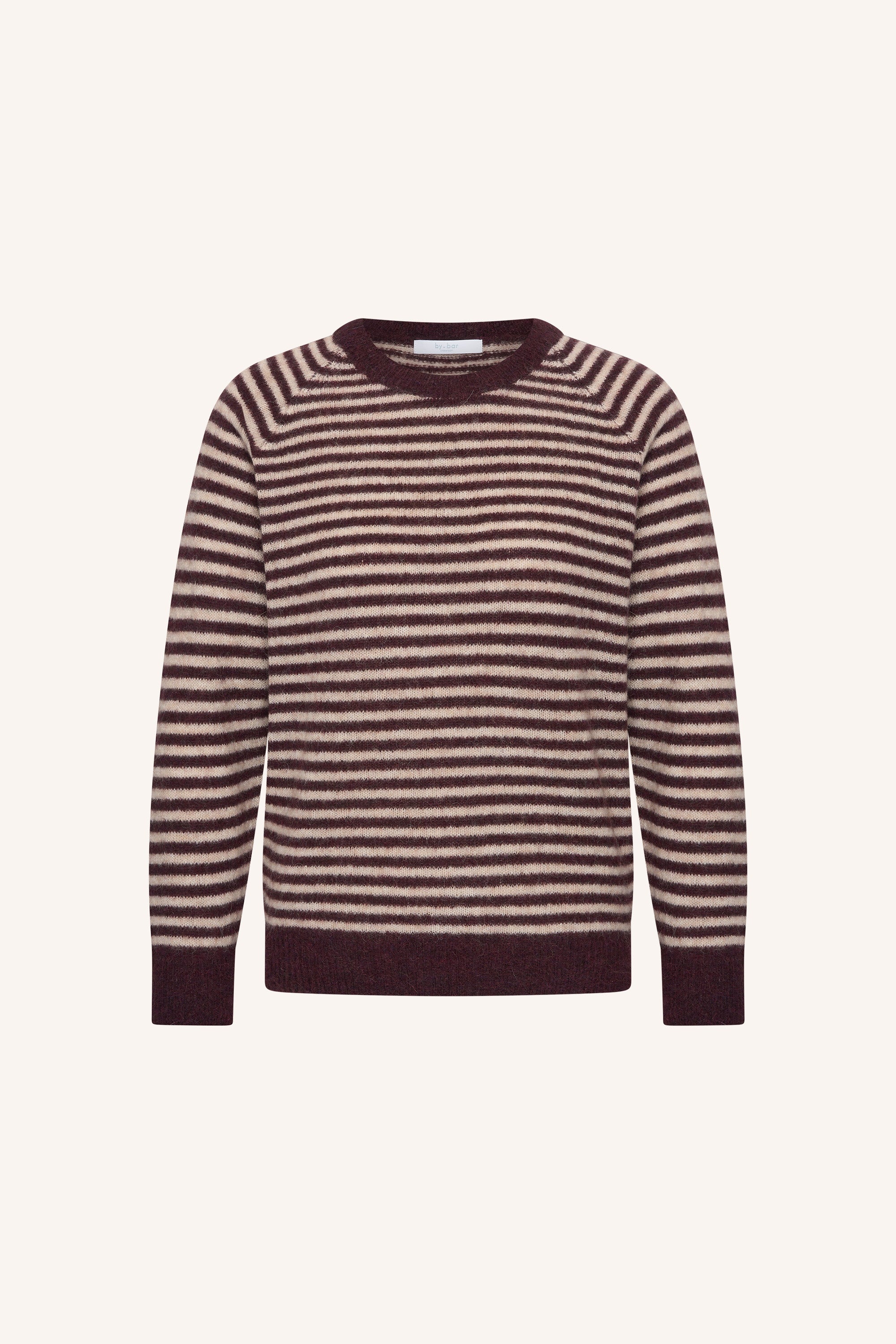 sally stripe pullover | burgundy crush stripe