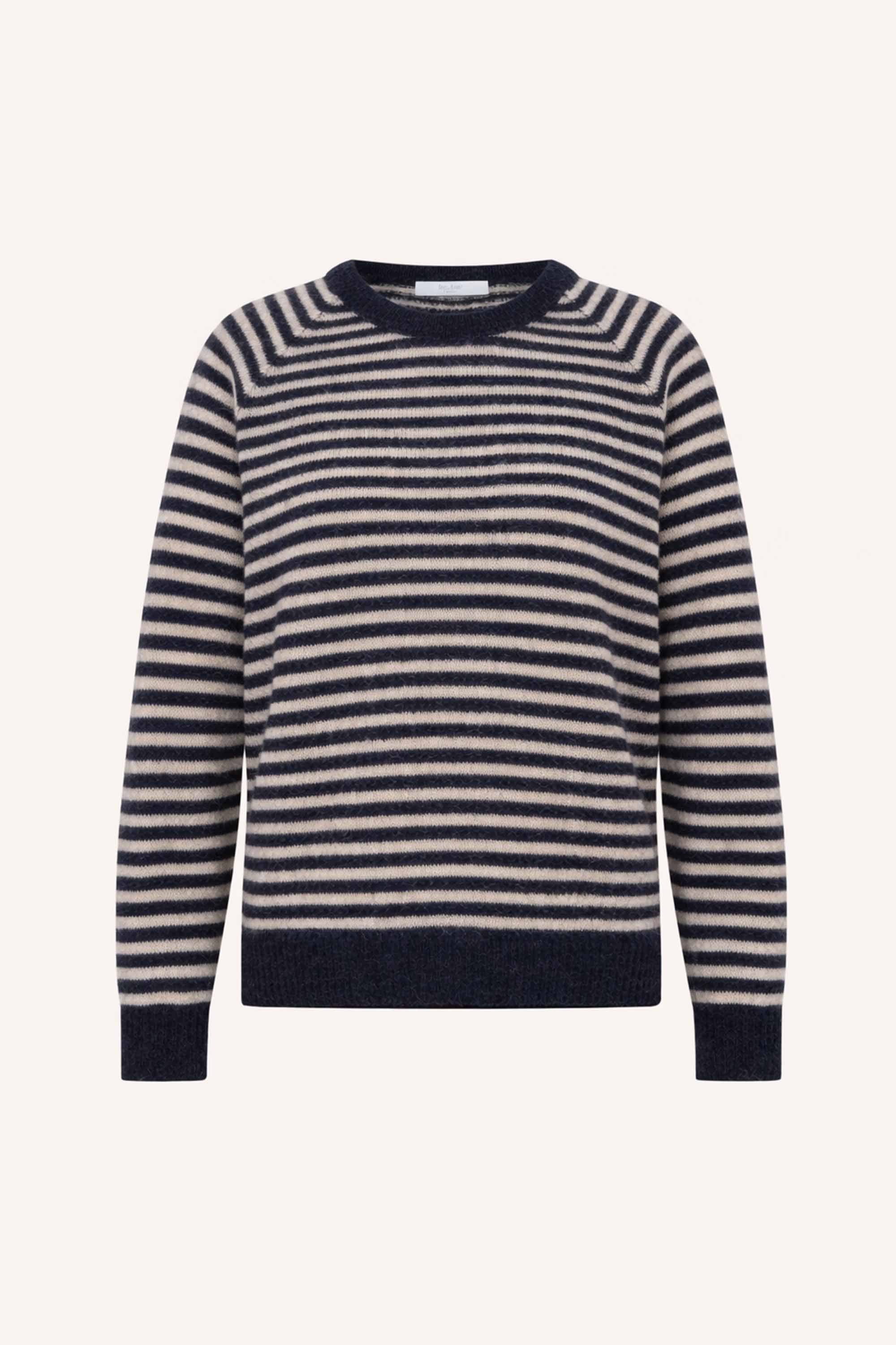sally stripe pullover | midnight marine stripe