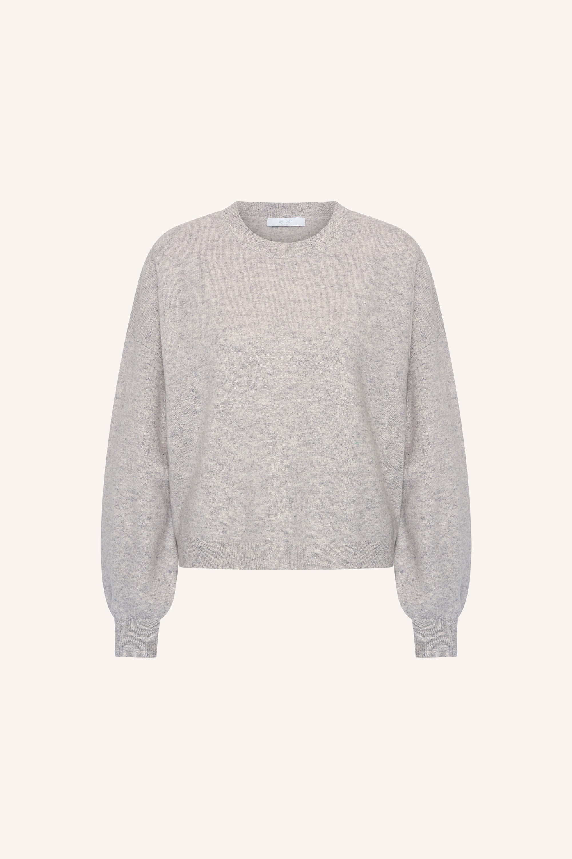 sammie round neck pullover | grey melee