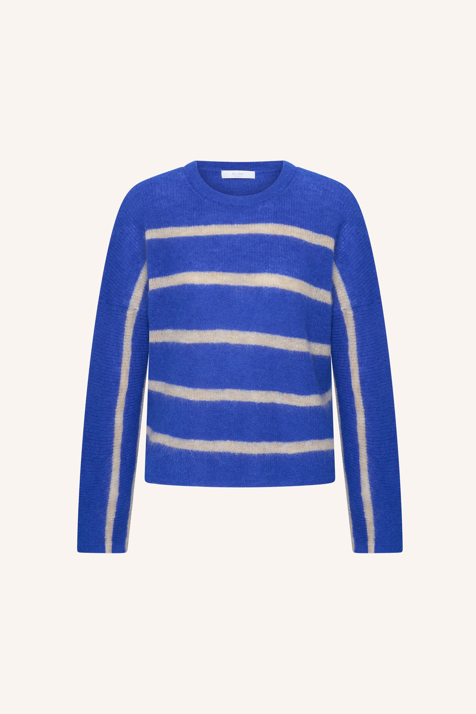 vide-stripe-pullover-off-white-stripe-korte fit-verlaagde schoudernaden-losvallende pasvorm-by-bar-productfoto