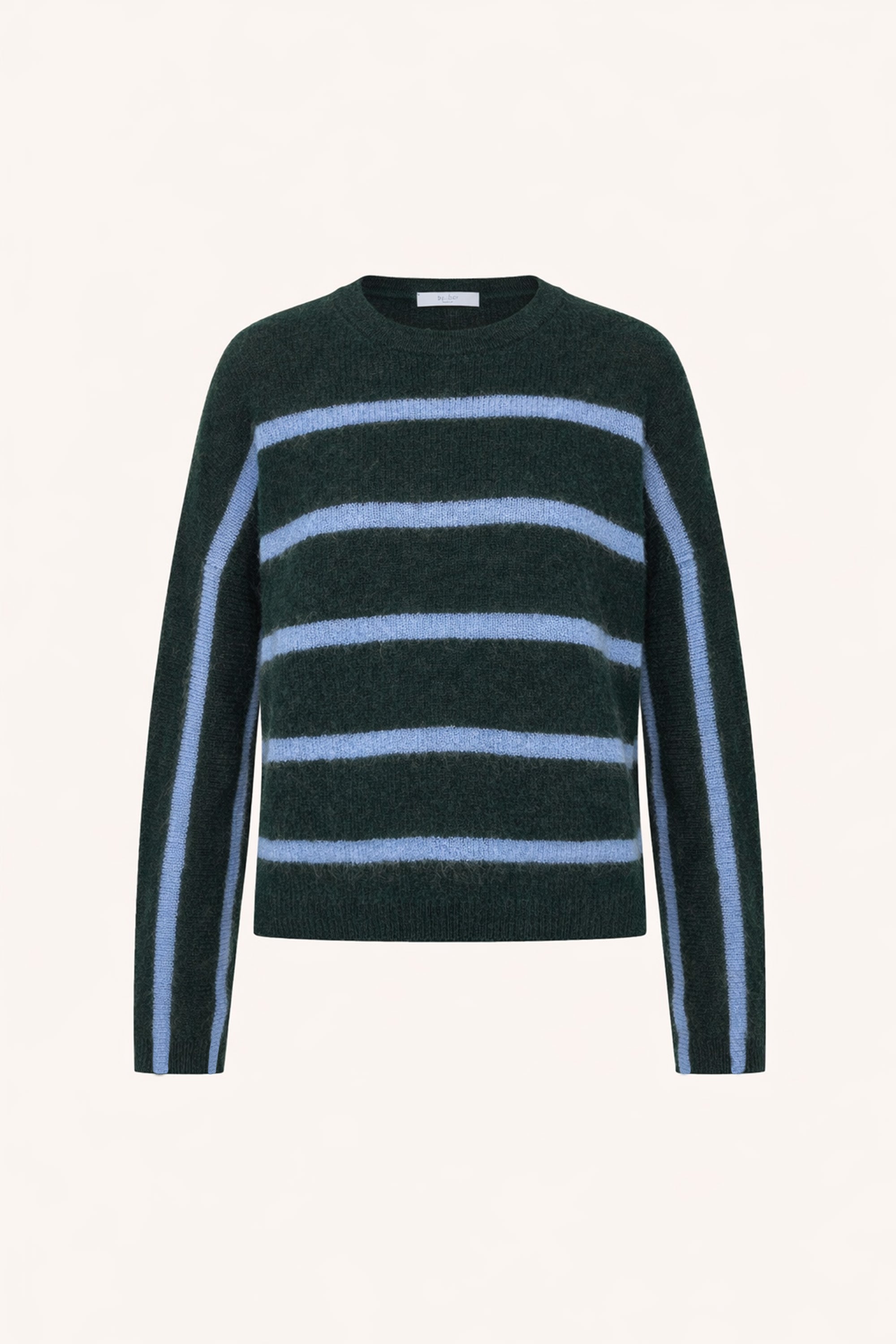vide-stripe-pullover-green-cloud-stripe-korte fit-verlaagde schoudernaden-losvallende pasvorm-by-bar-productfoto