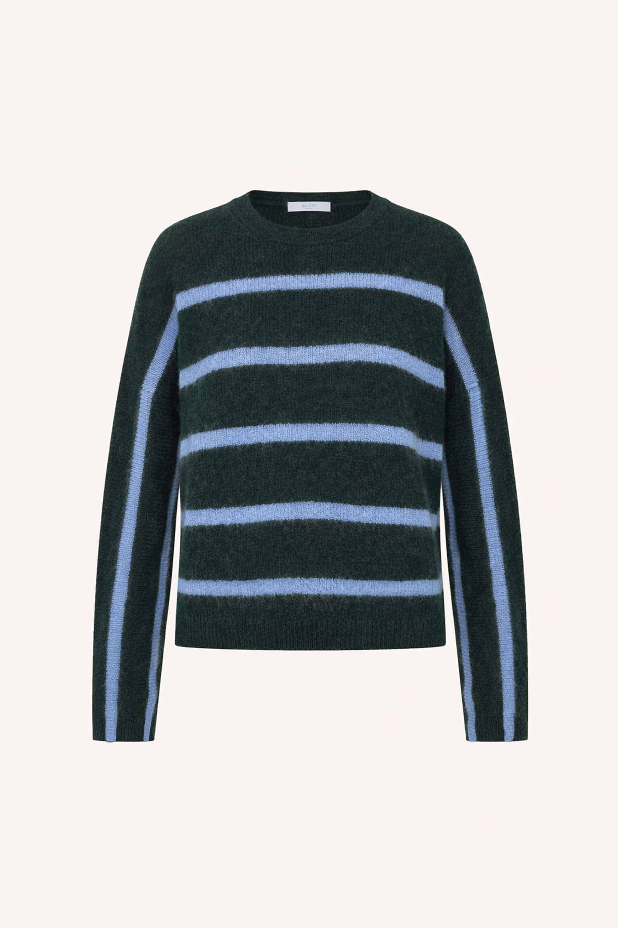 vide stripe pullover | green cloud stripe