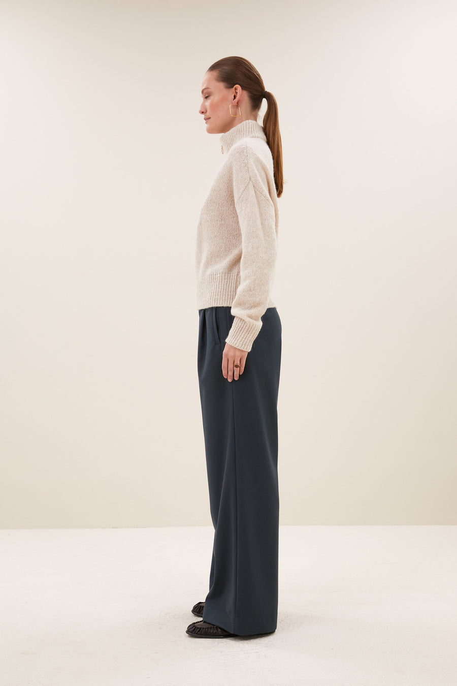 boxy beau pullover | chalk