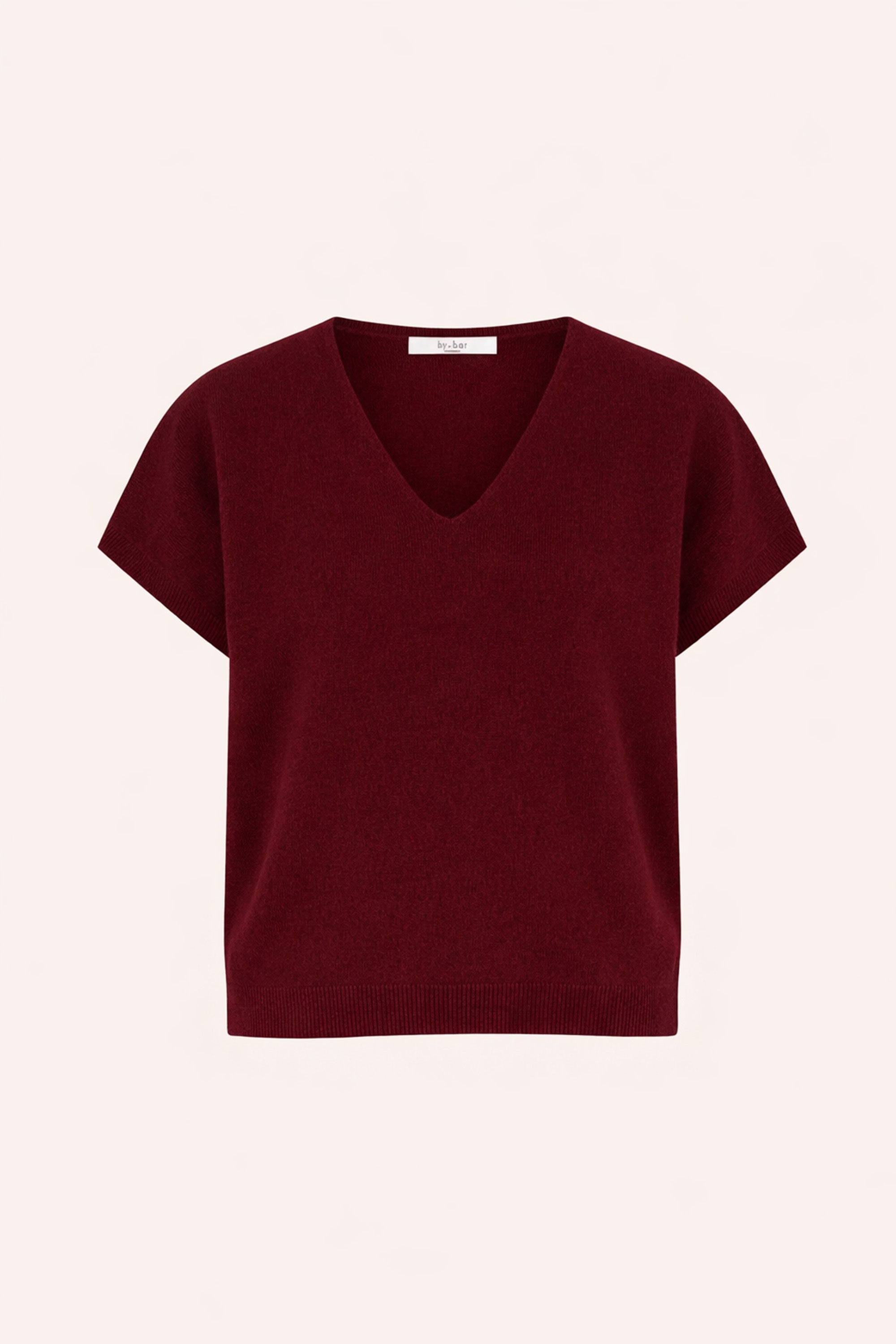 sil v-neck pullover | wine