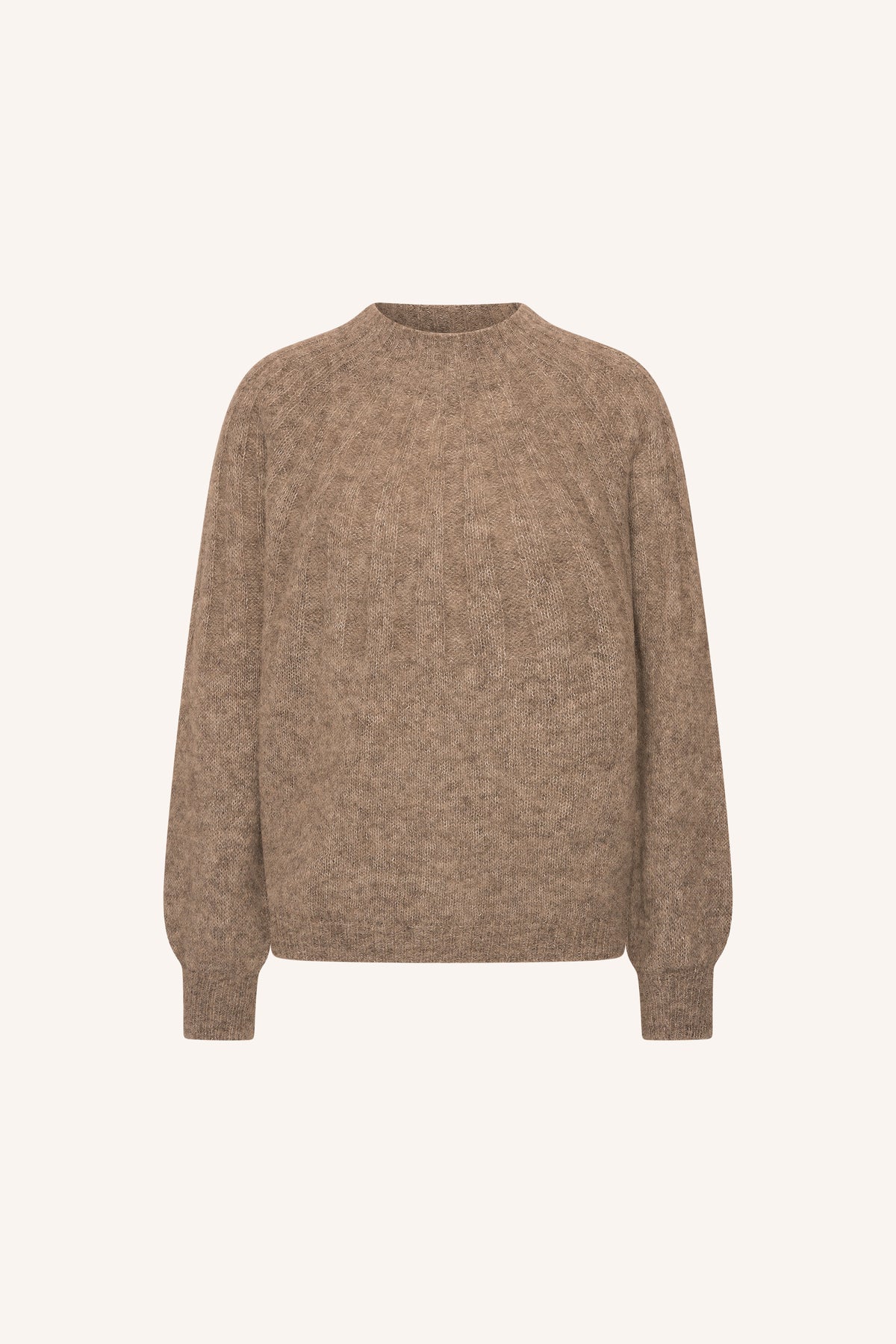zoe-pullover-biscuit-melee-alpacamix kwaliteit-all-time classic-ronde halslijn-by-bar-productfoto