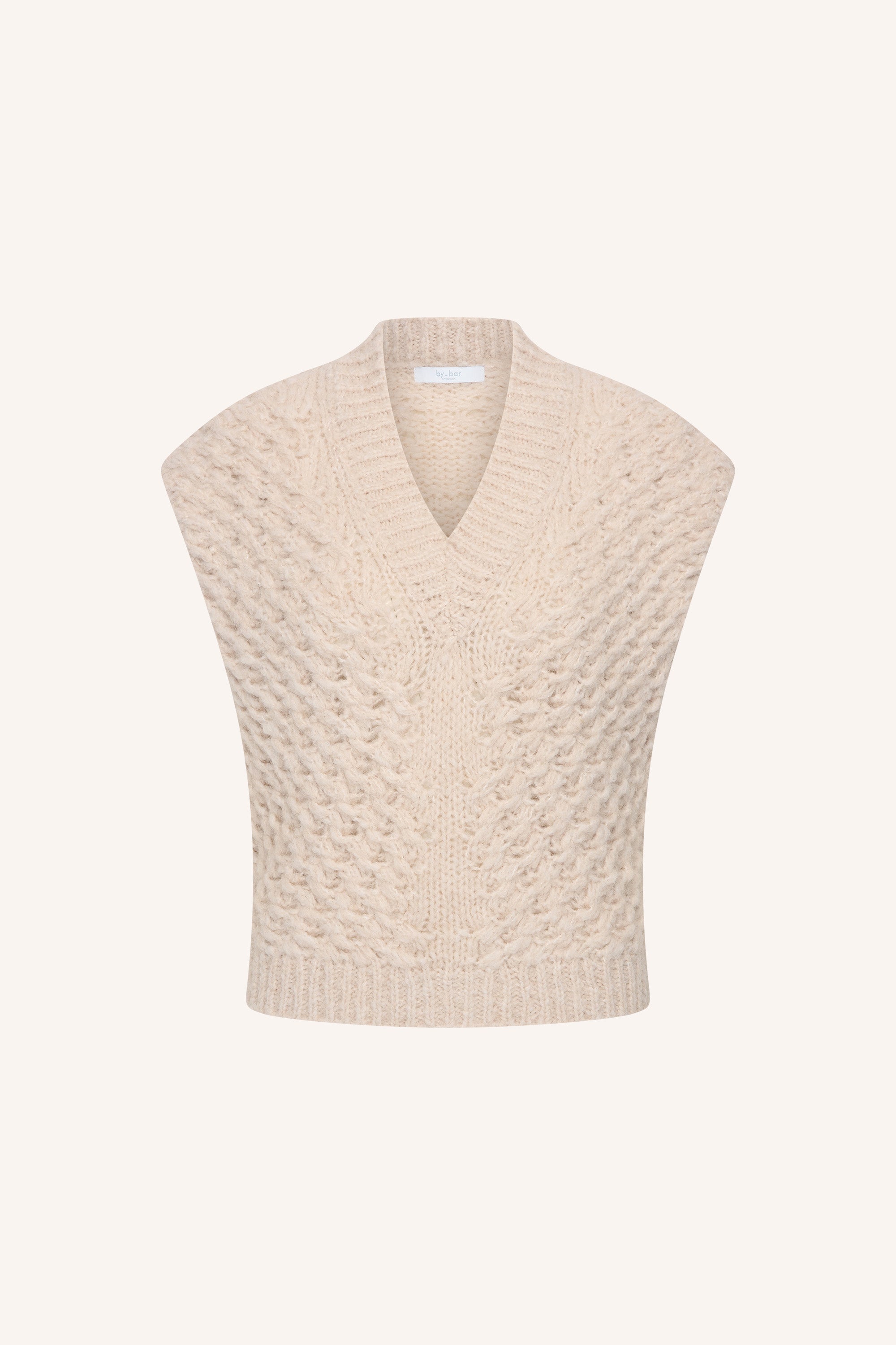 blake-spencer-chalk-gebreide patronen-kleine kapmouw-v-halslijn-by-bar-productfoto