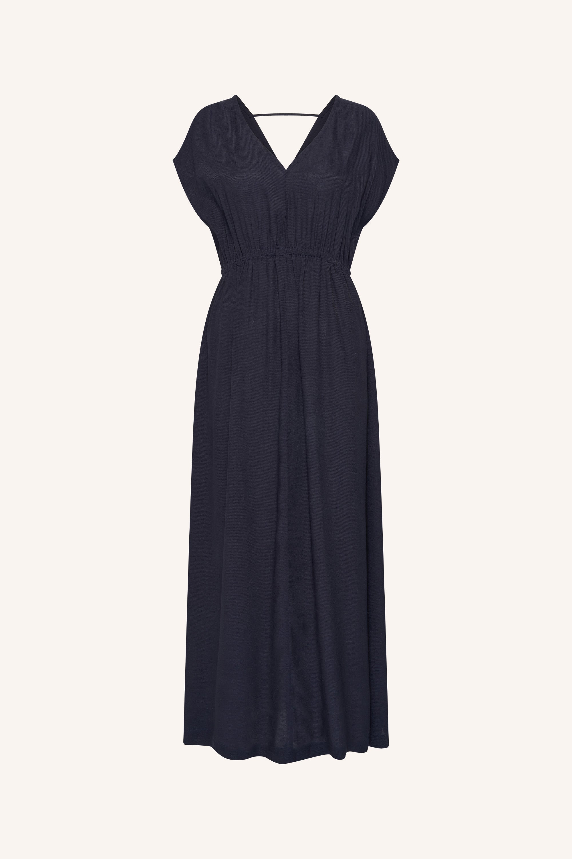 dress-yuki twill dress captain blue-by-bar-zijaanzicht