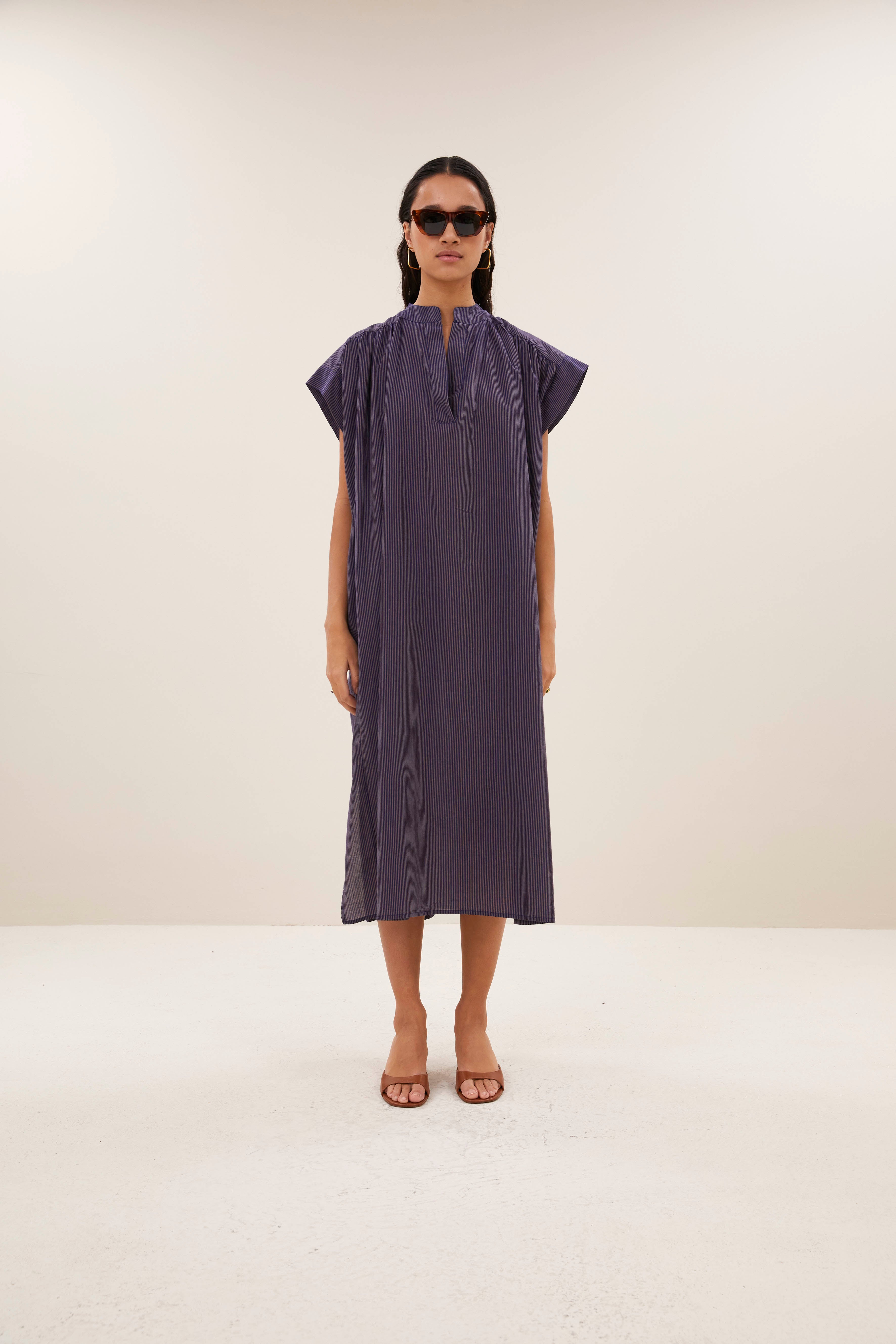 dress-nana stripe dress tulsi stripe-by-bar-detail
