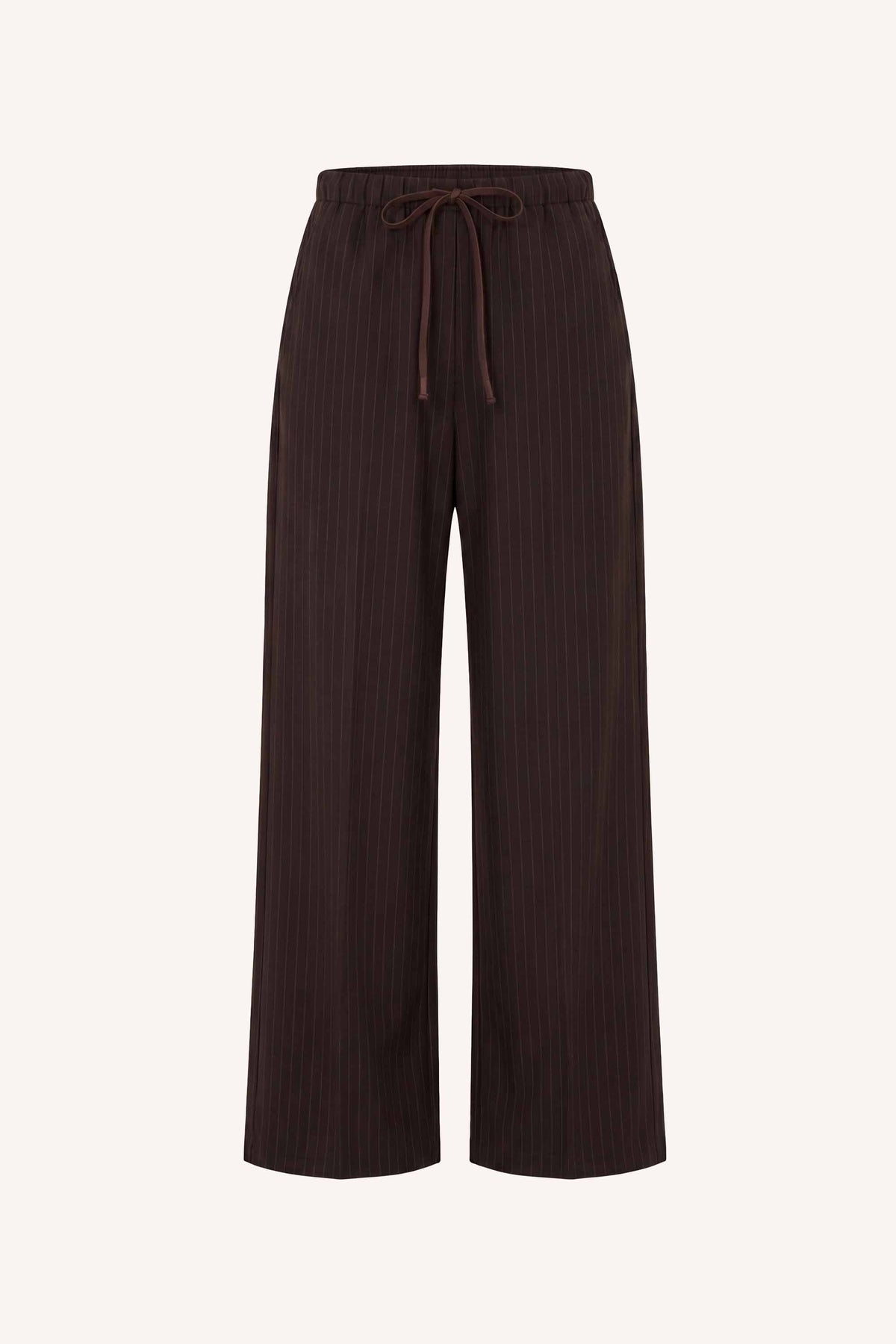pelle pinstripe pants | brown pinstripe