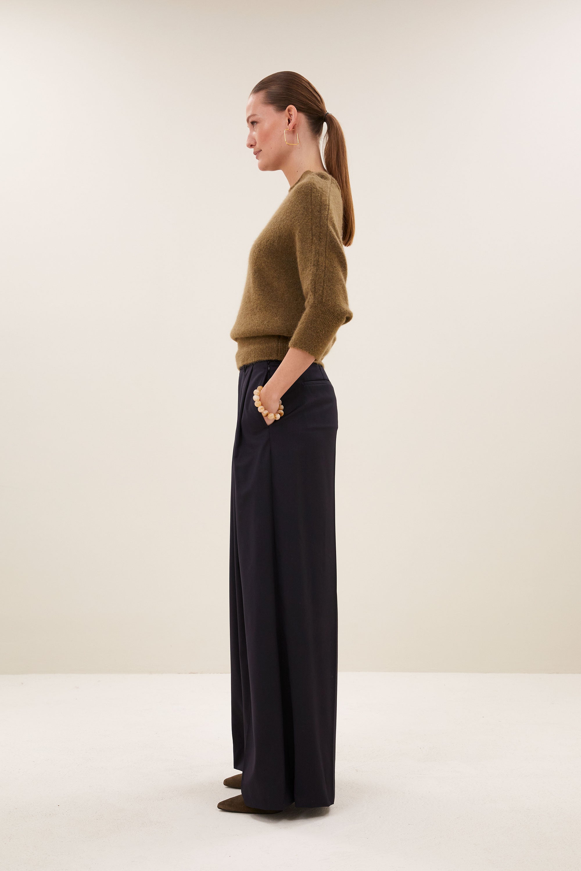 sef solid pants | dark navy
