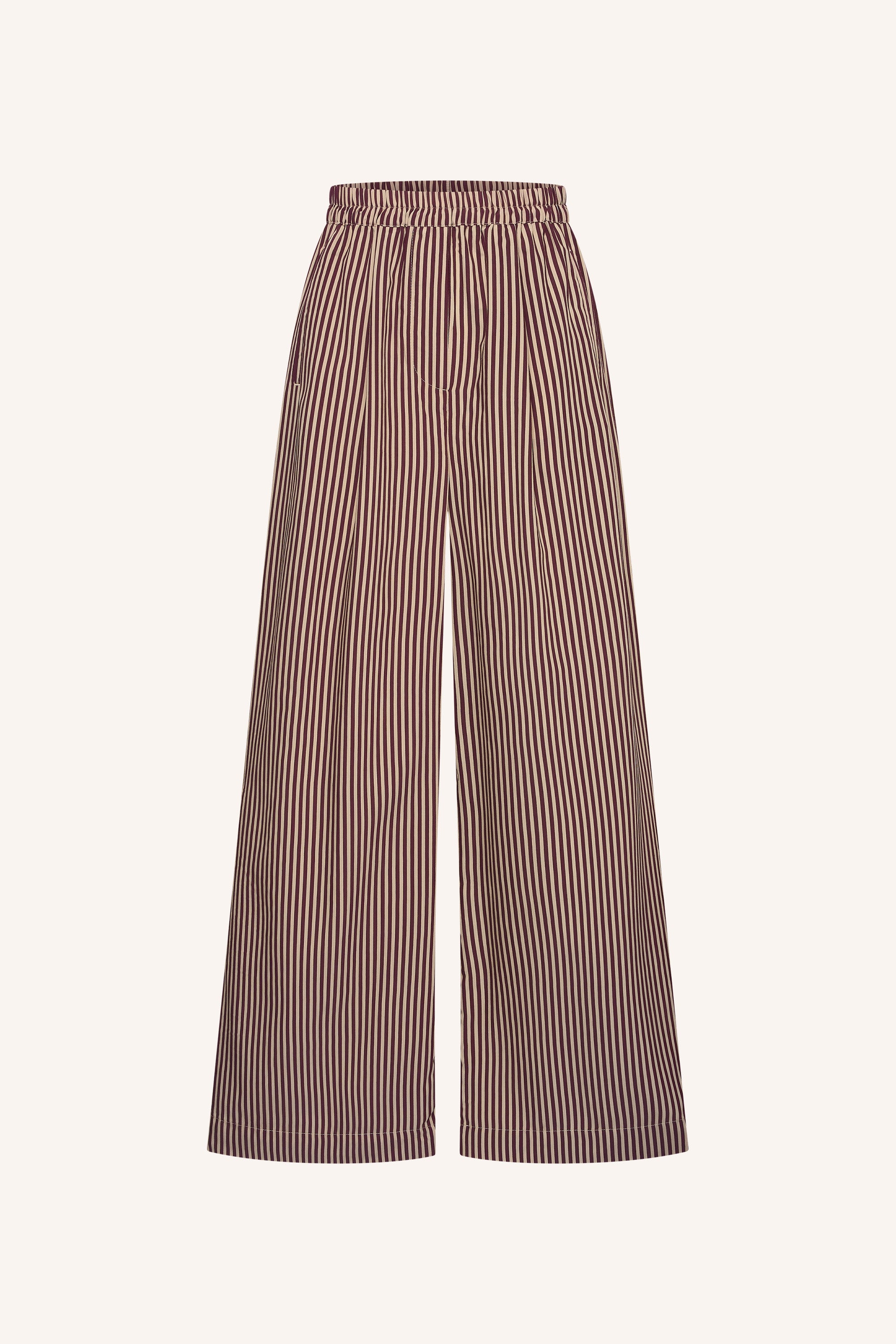 celin-stripe-pants-burgundy-stripe-losvallende pasvorm-plooien-draagbaar als set-by-bar-productfoto