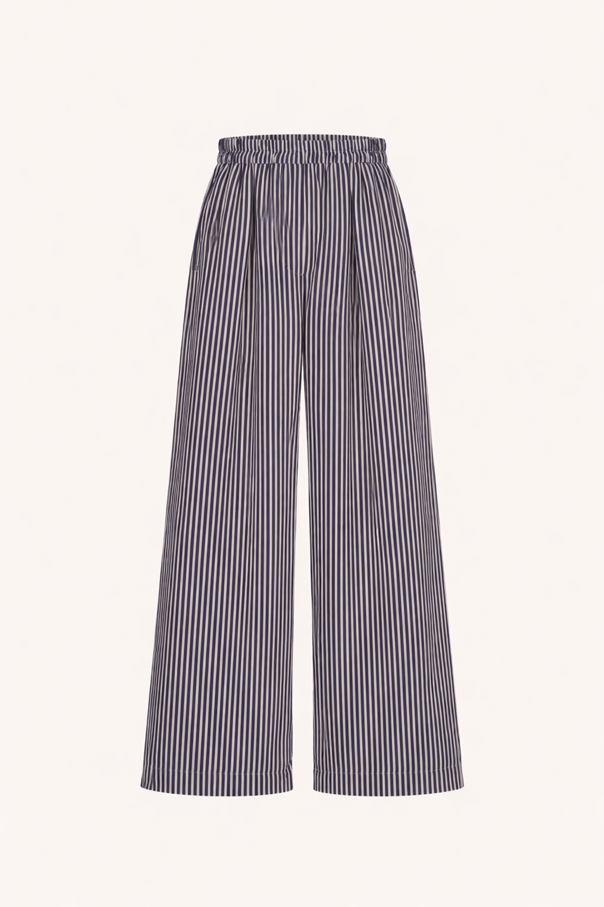 celin-stripe-pants-midnight-stripe-losvallende pasvorm-plooien-draagbaar als set-by-bar-productfoto