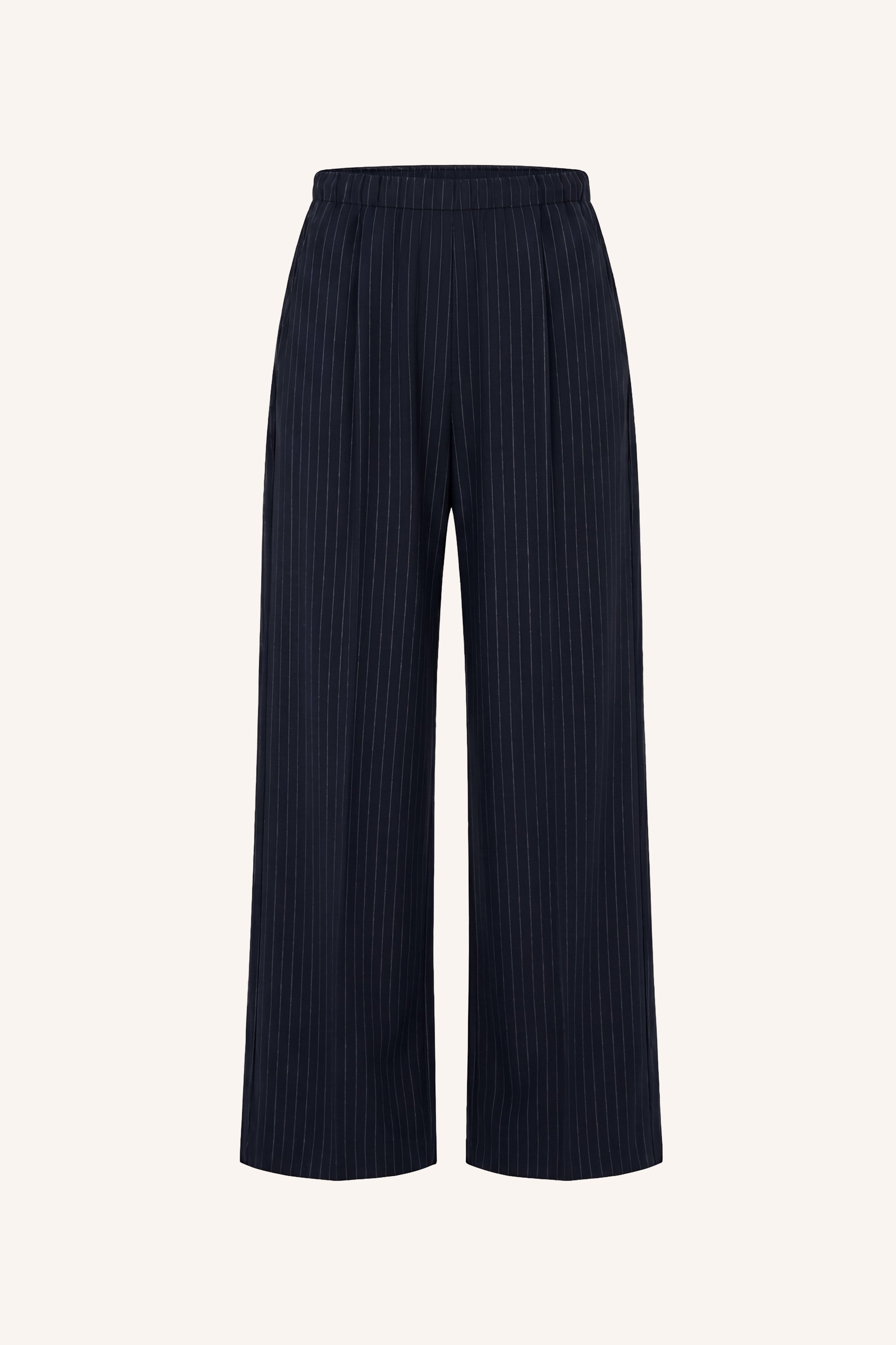 jelle-pinstripe-pants-midnight-casual fit-losvallende pasvorm-biologisch katoen-by-bar-productfoto
