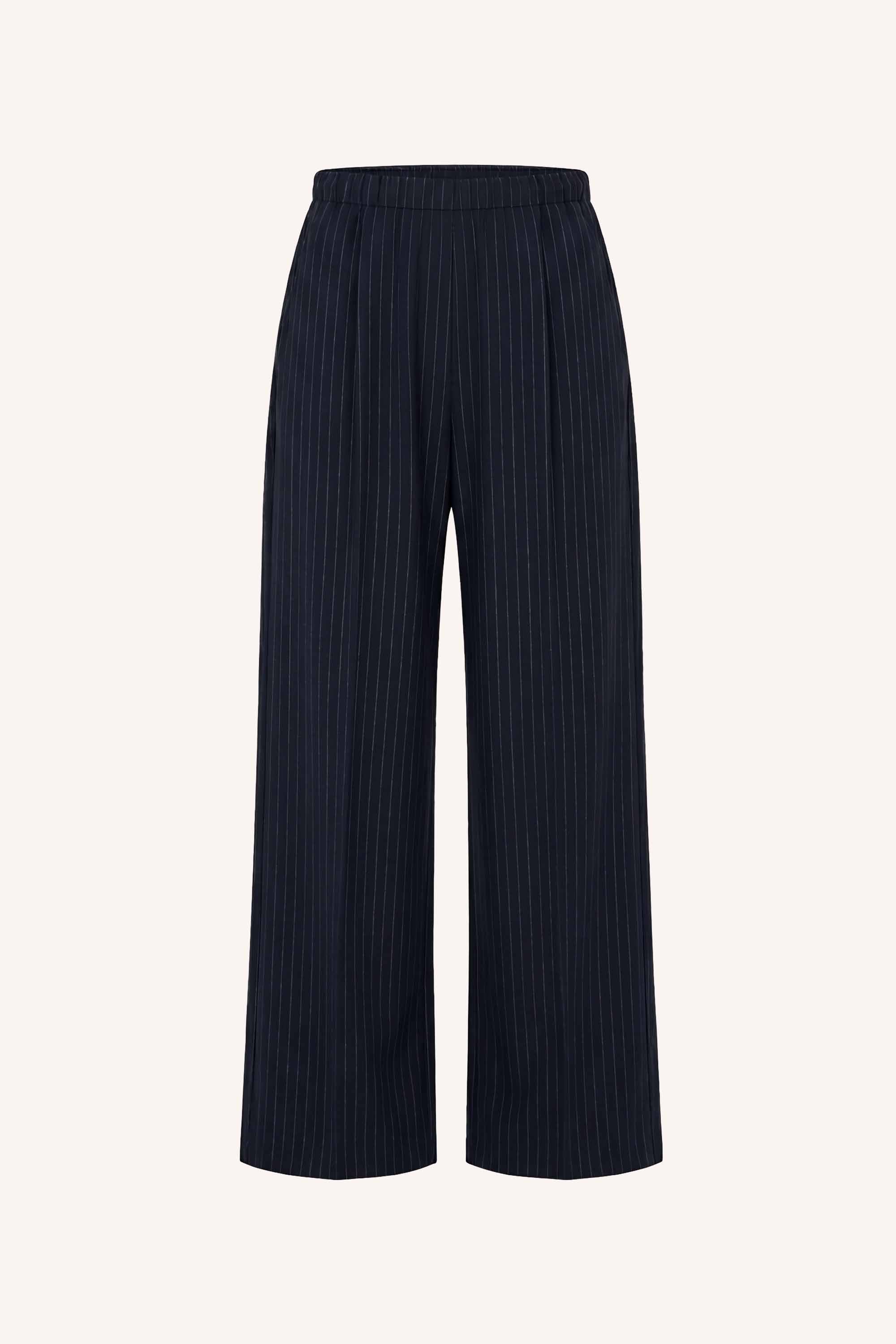 jelle pinstripe pants | midnight