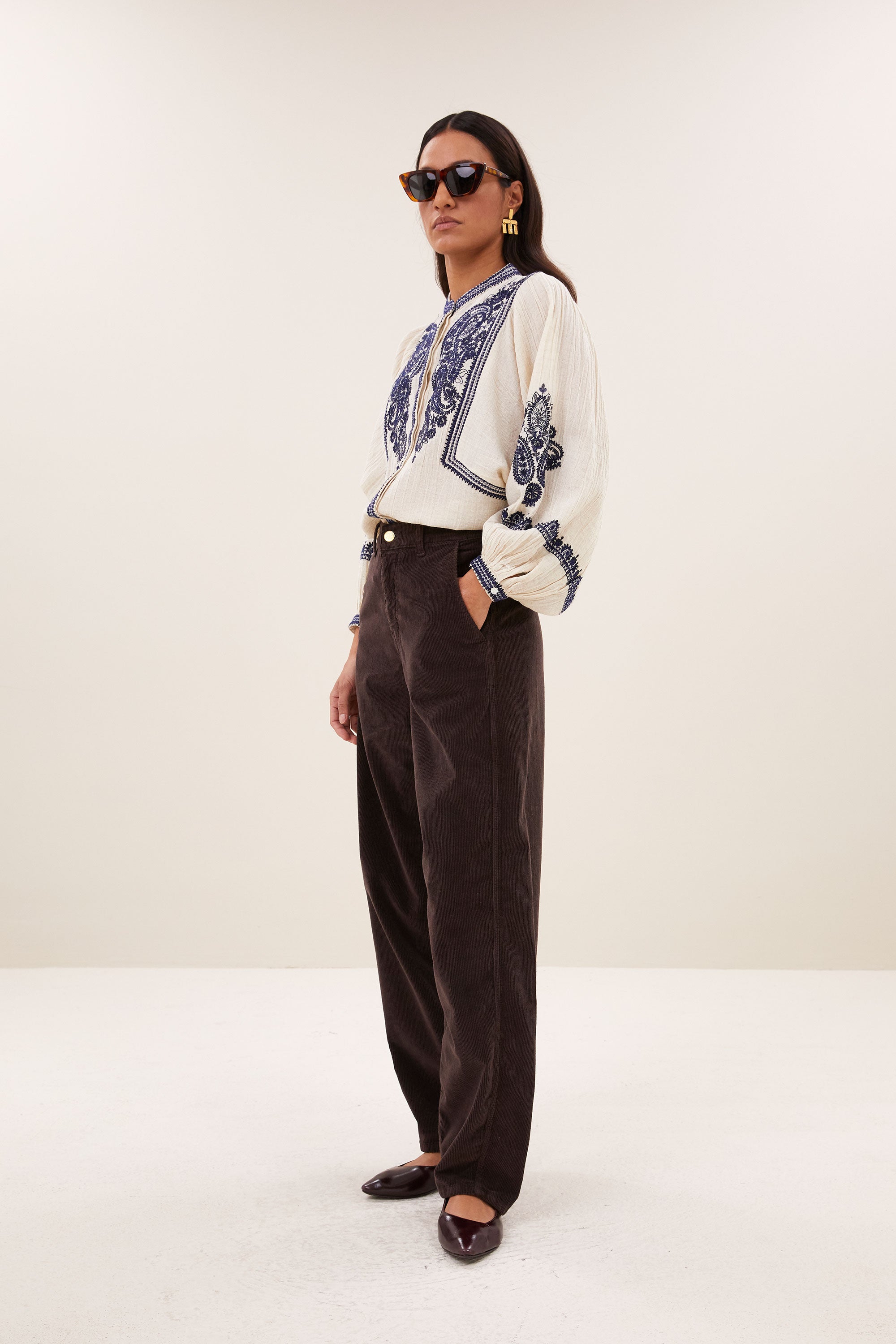 barth corduroy pants | espresso