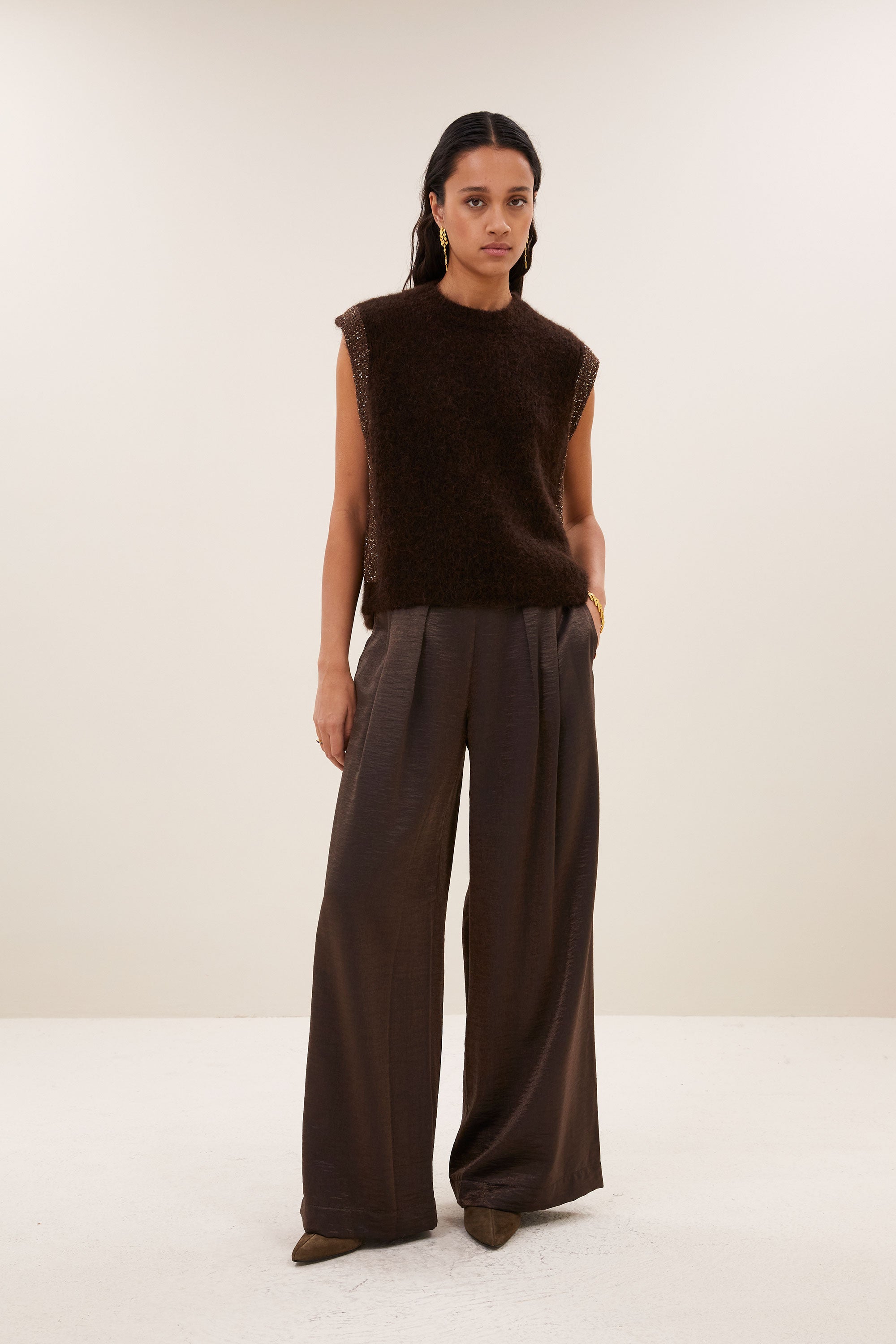 lodi metallic pants | bronze