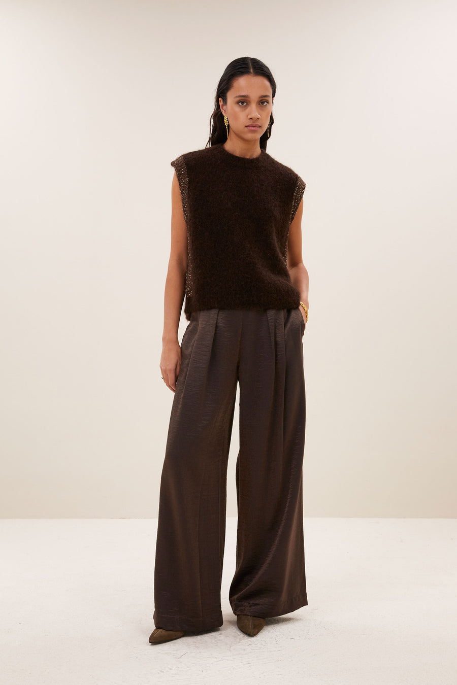 lodi metallic pants | bronze