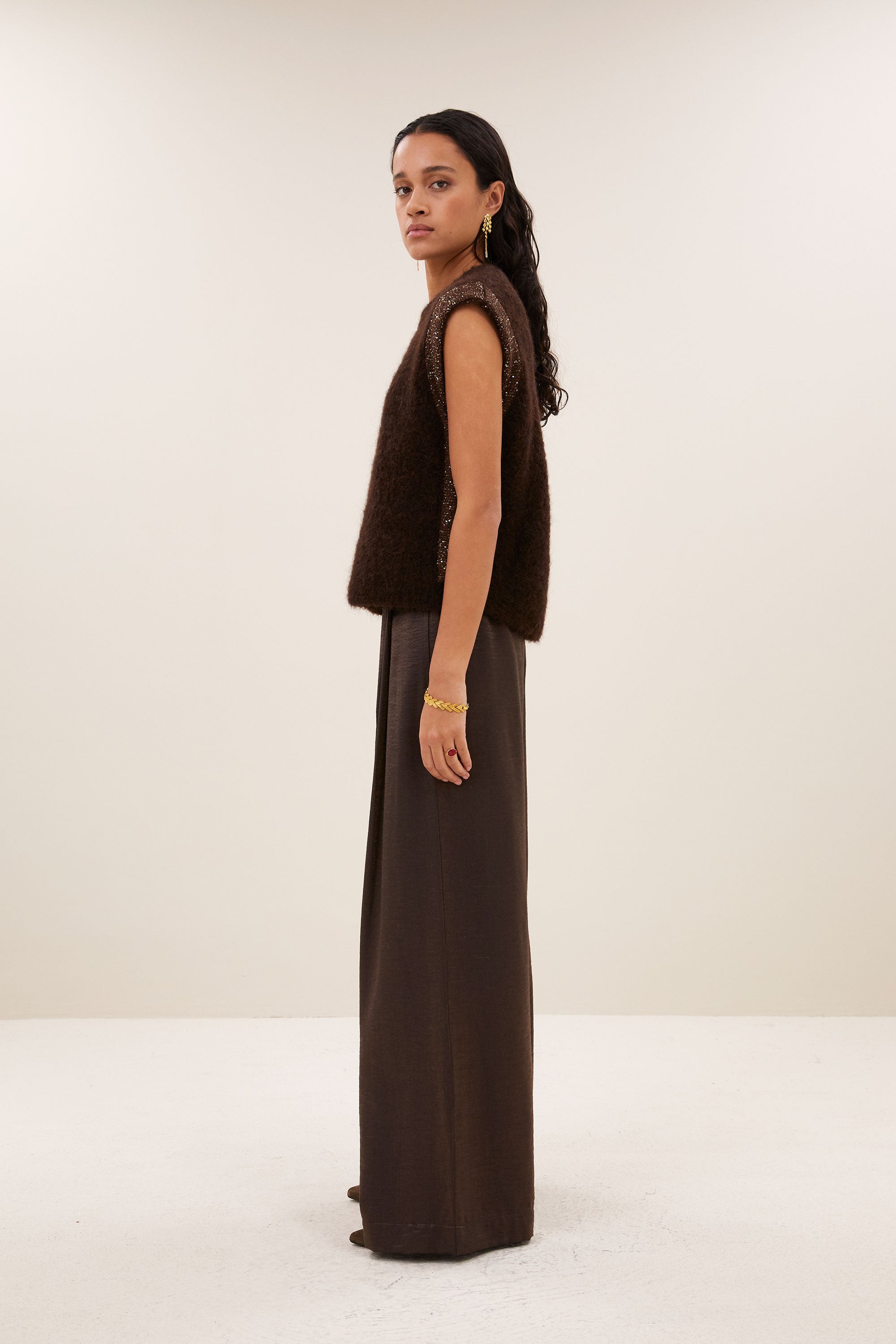 lodi metallic pants | bronze