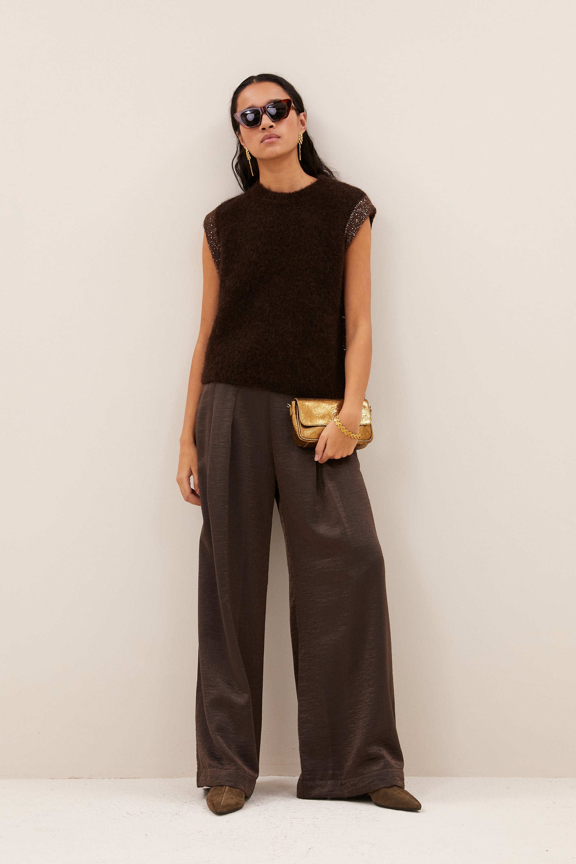 lodi metallic pants | bronze