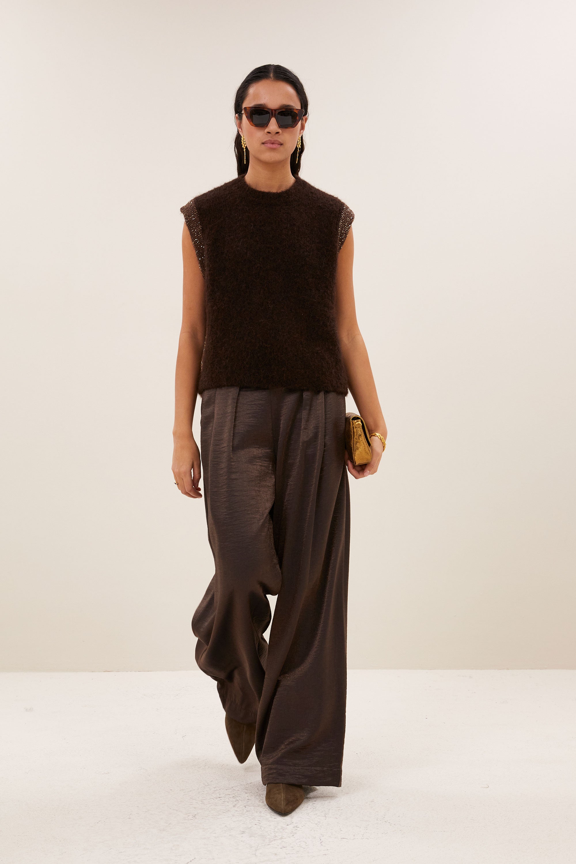 lodi metallic pants | bronze