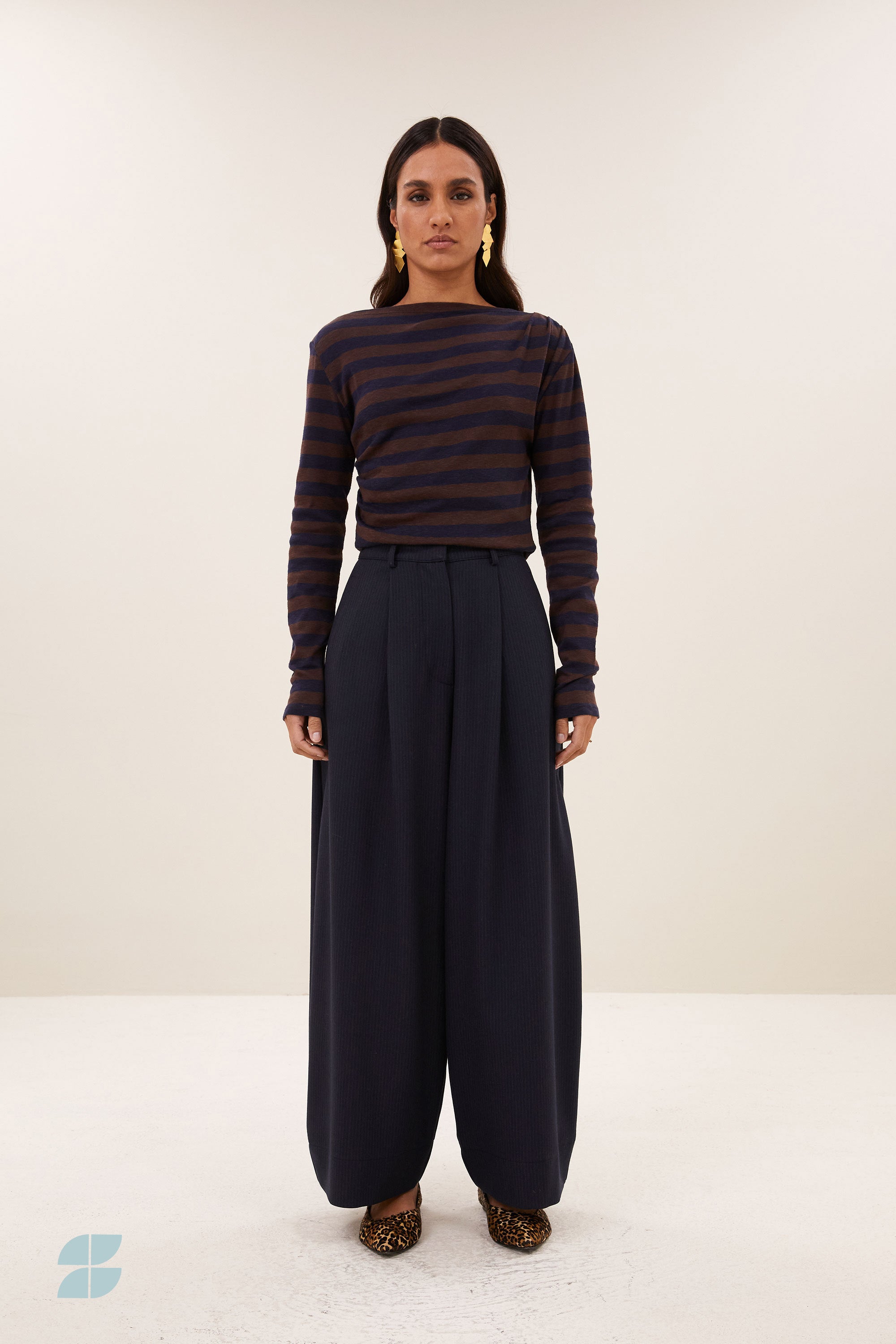 frida copper stripe pants | copper stripe