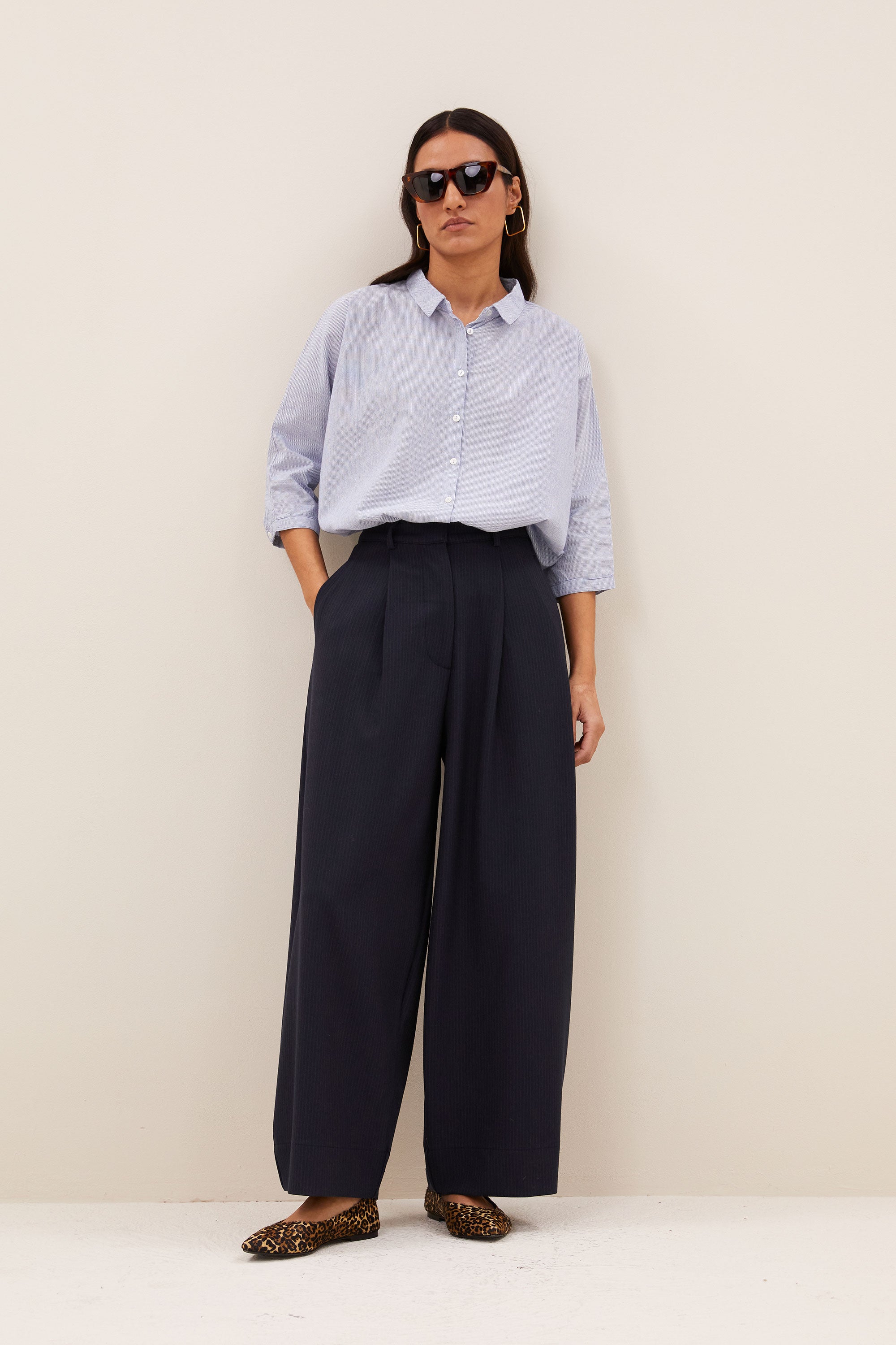 frida-copper-stripe-pants-copper-stripe-hoge taille-plooien-draagbaar als set-by-bar-extra