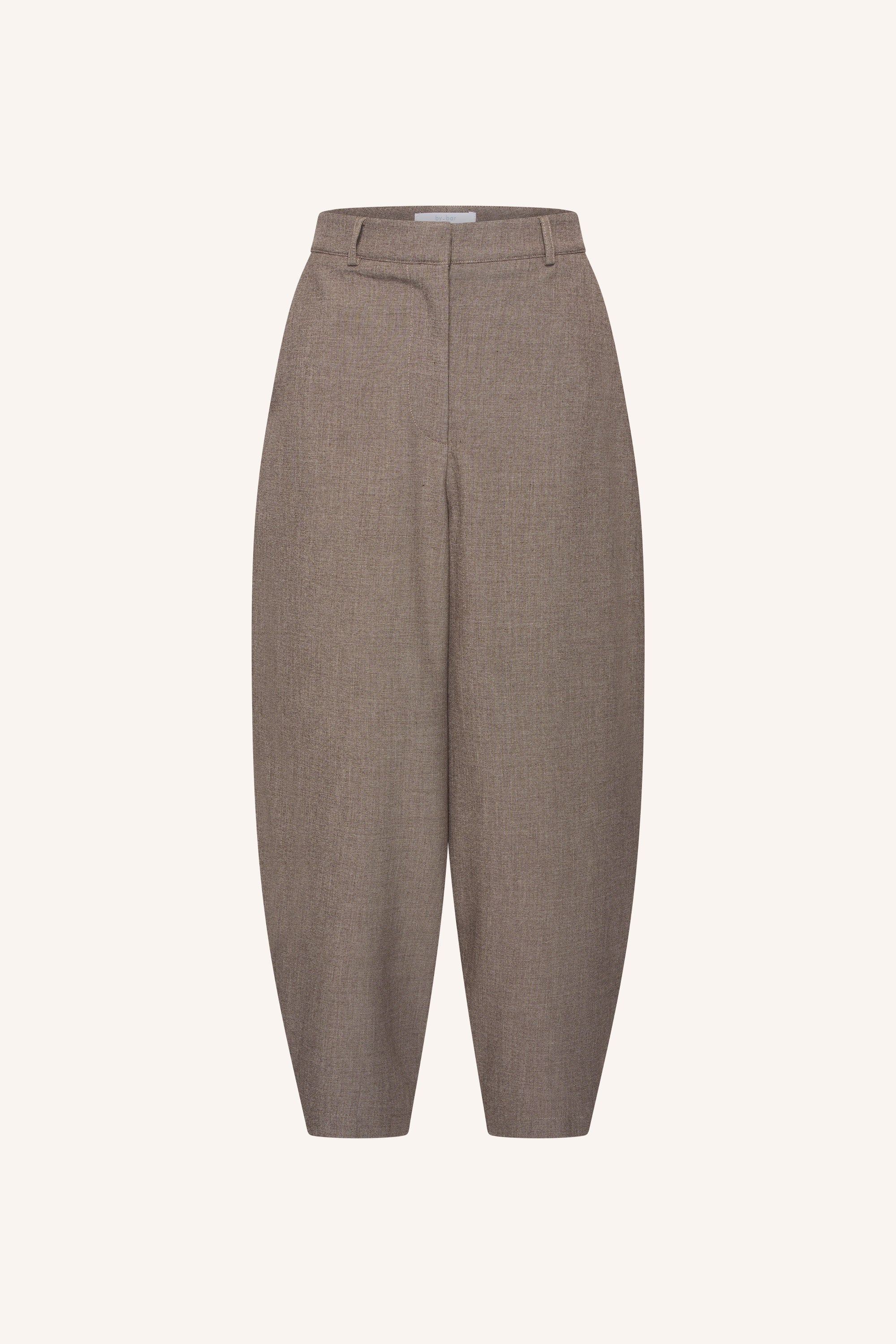 edda-pants-biscuit-melee-all-time classic-gerecycled polyester-ritssluiting-by-bar-productfoto