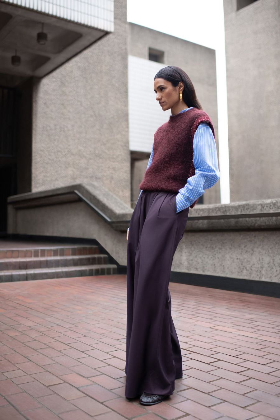 sef pants | dark wine
