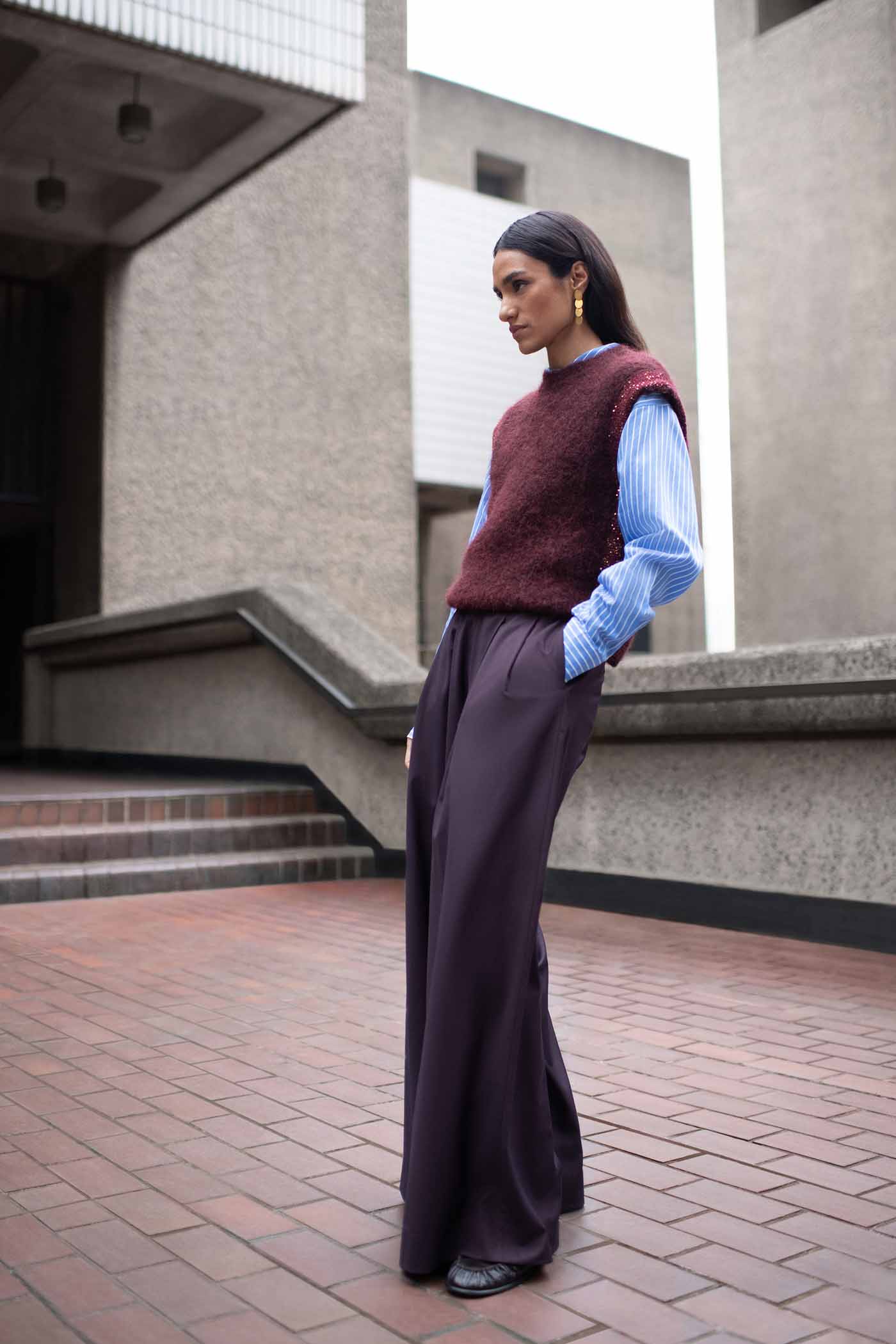sef pants | dark wine