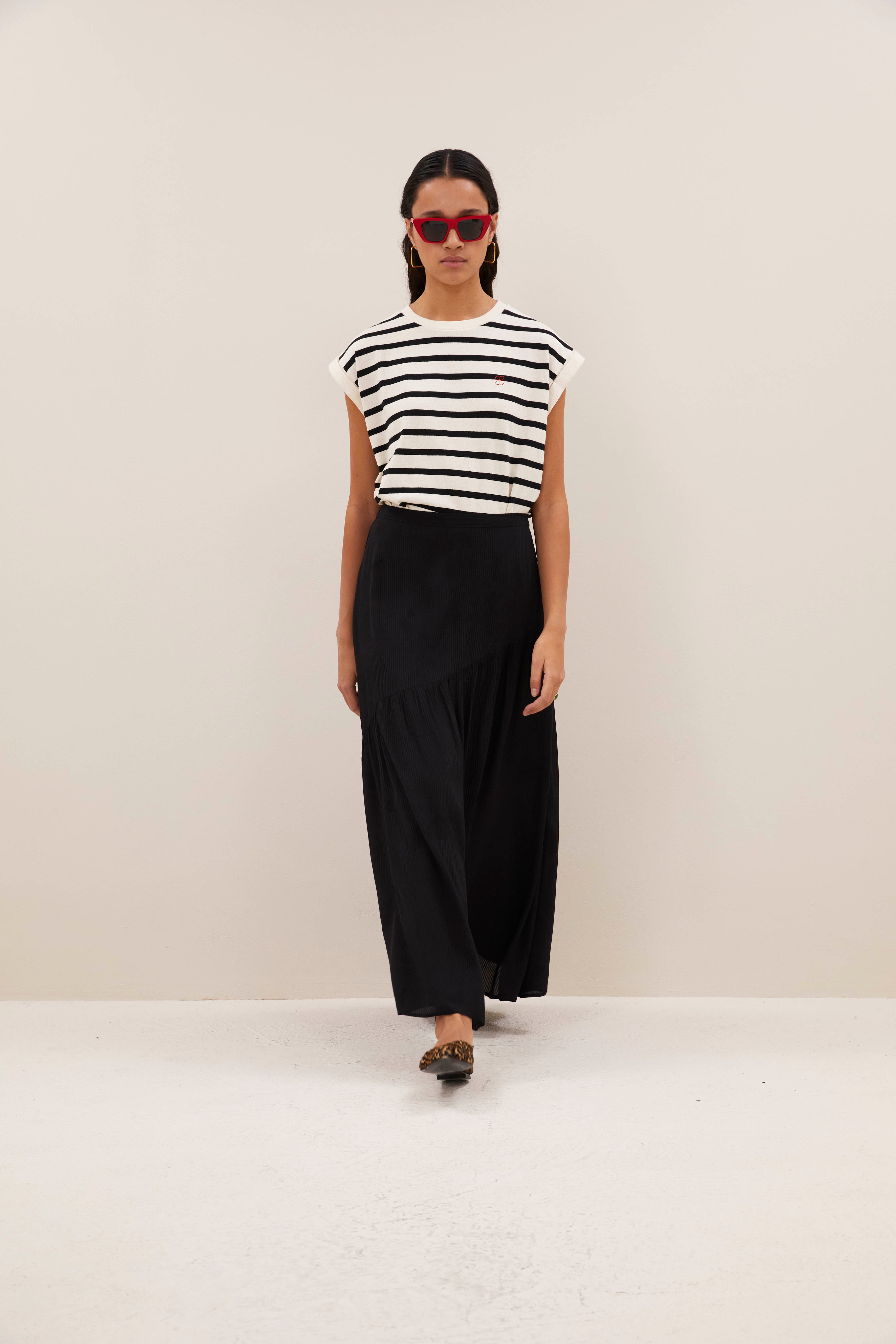 skirt-myra viscose skirt black-by-bar-sfeerbeeld