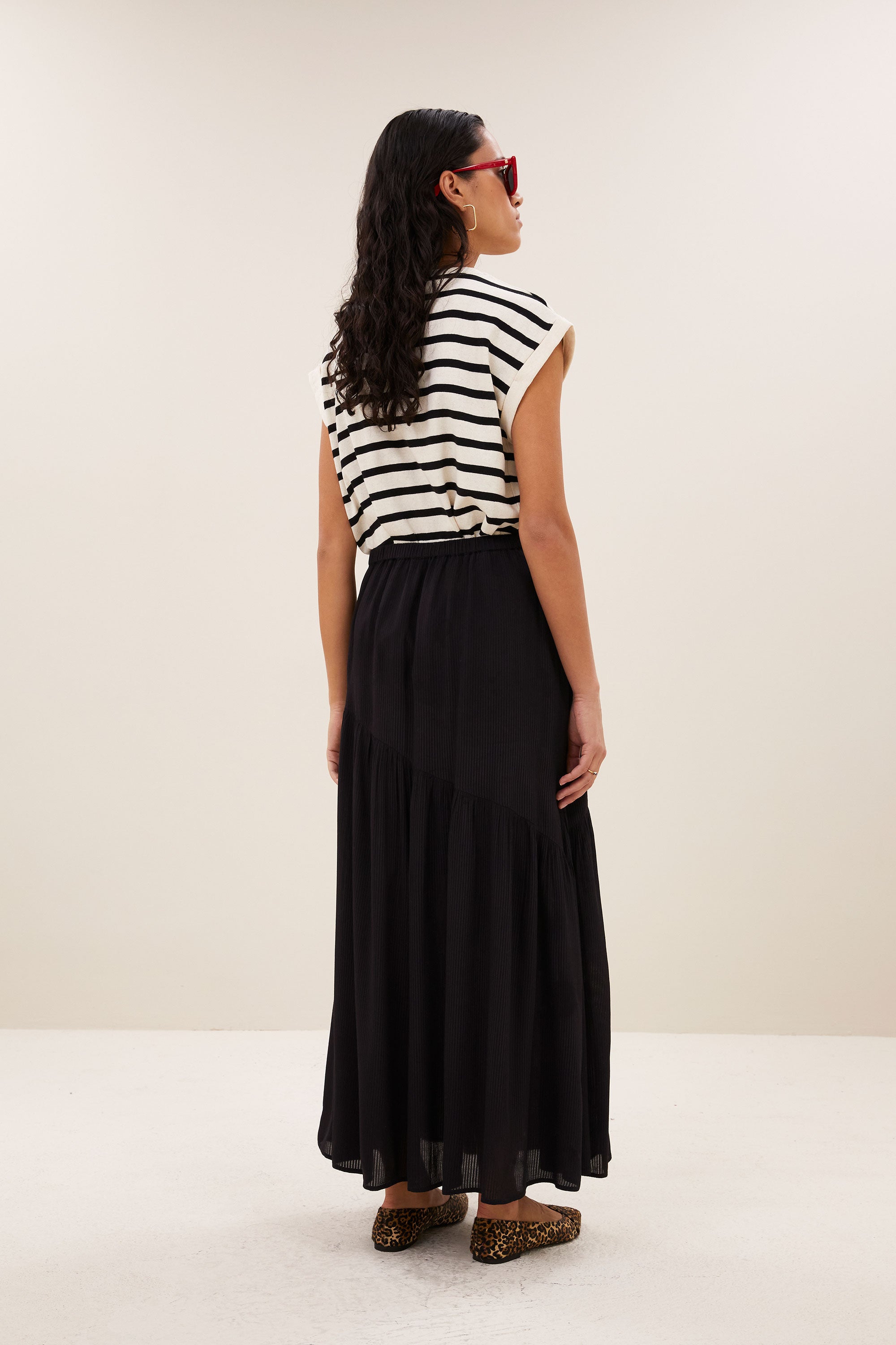 myra viscose skirt | black