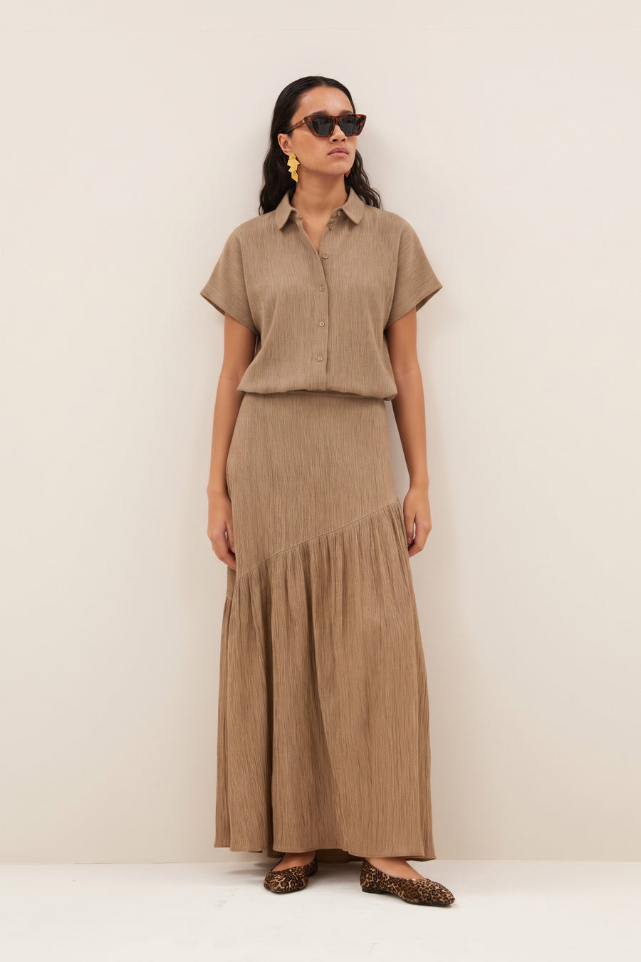 myra lurex skirt | gold