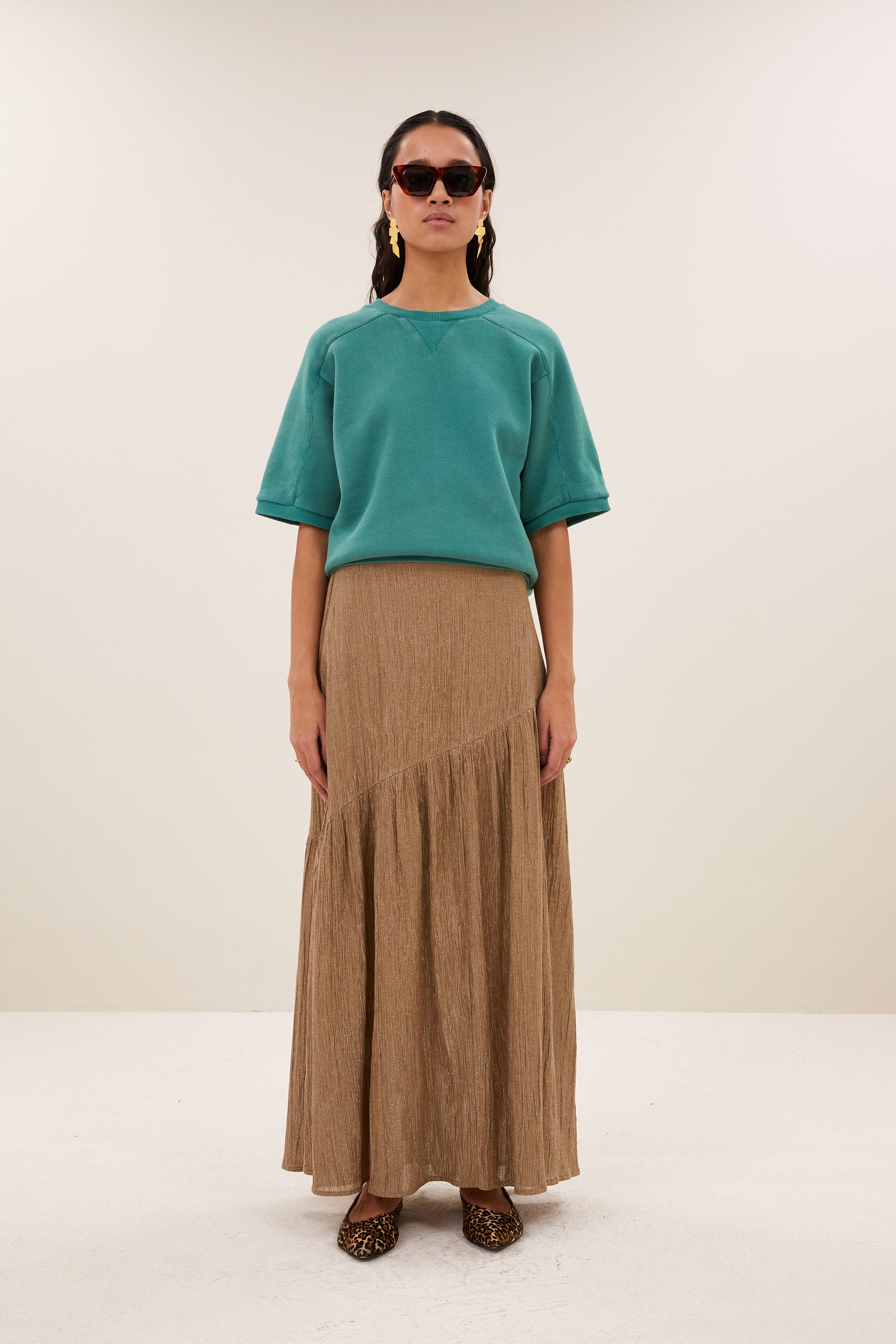 myra lurex skirt | gold