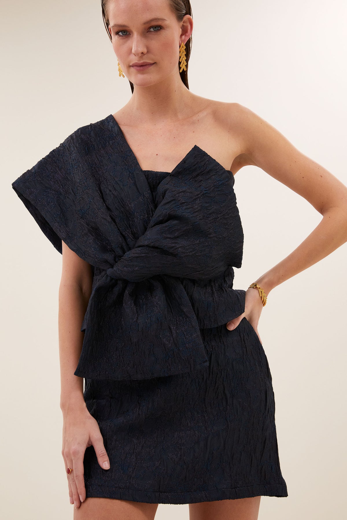 lotta jacquard skirt | midnight