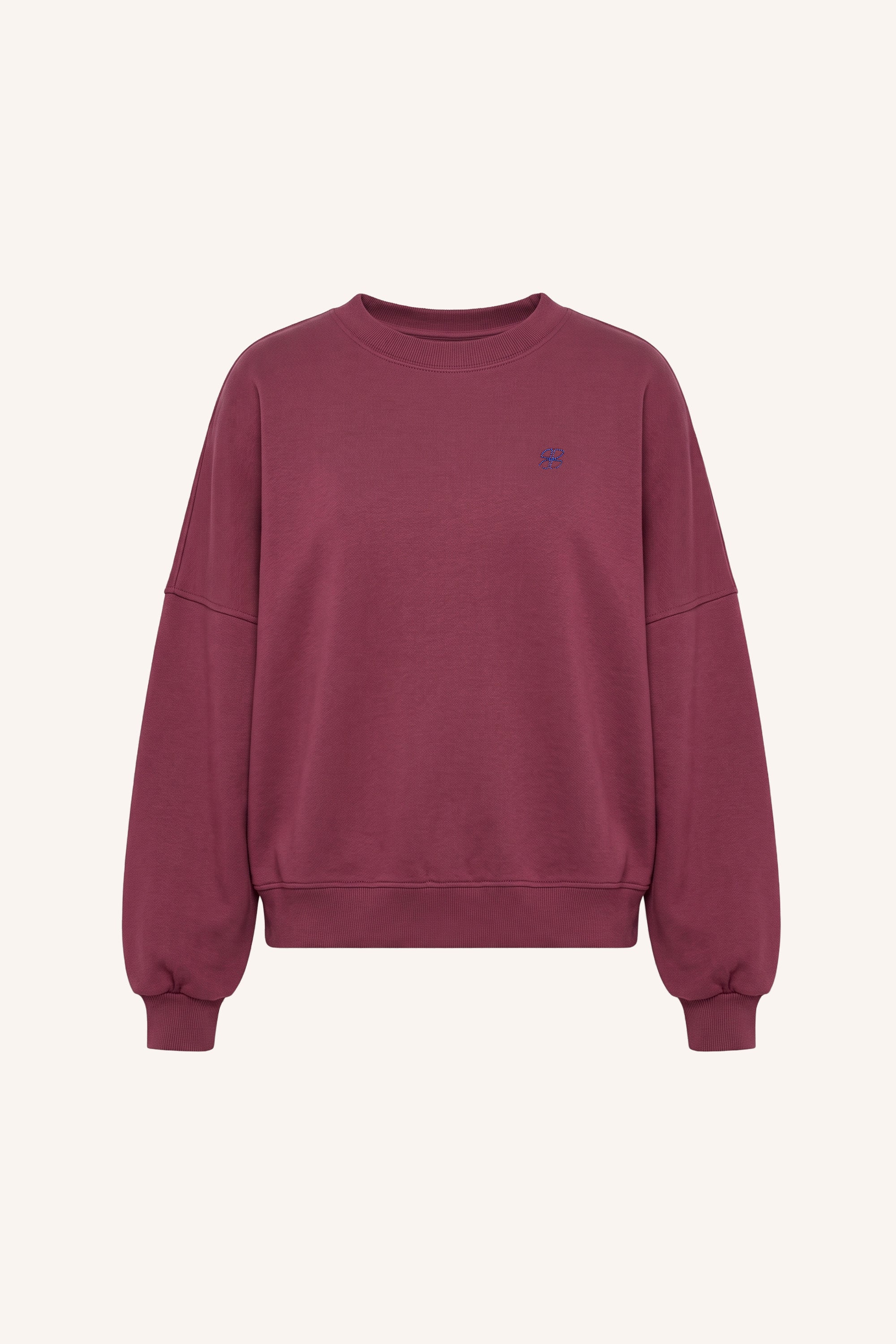 malyn-logo-sweater-burgundy-crush-comfortabele draagervaring-casual fit-katoen kwaliteit-by-bar-productfoto