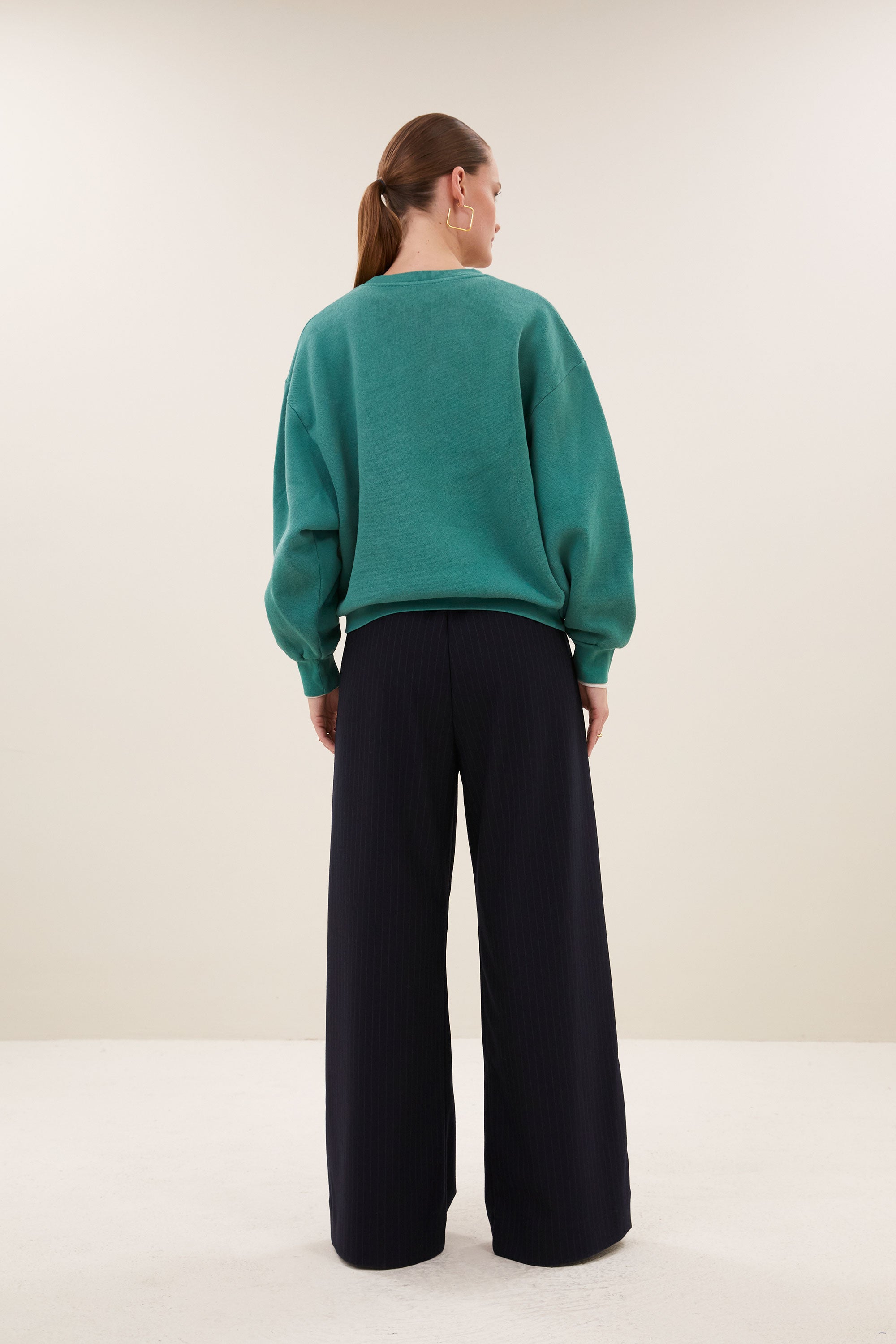 lili lucky sweater | frosty green