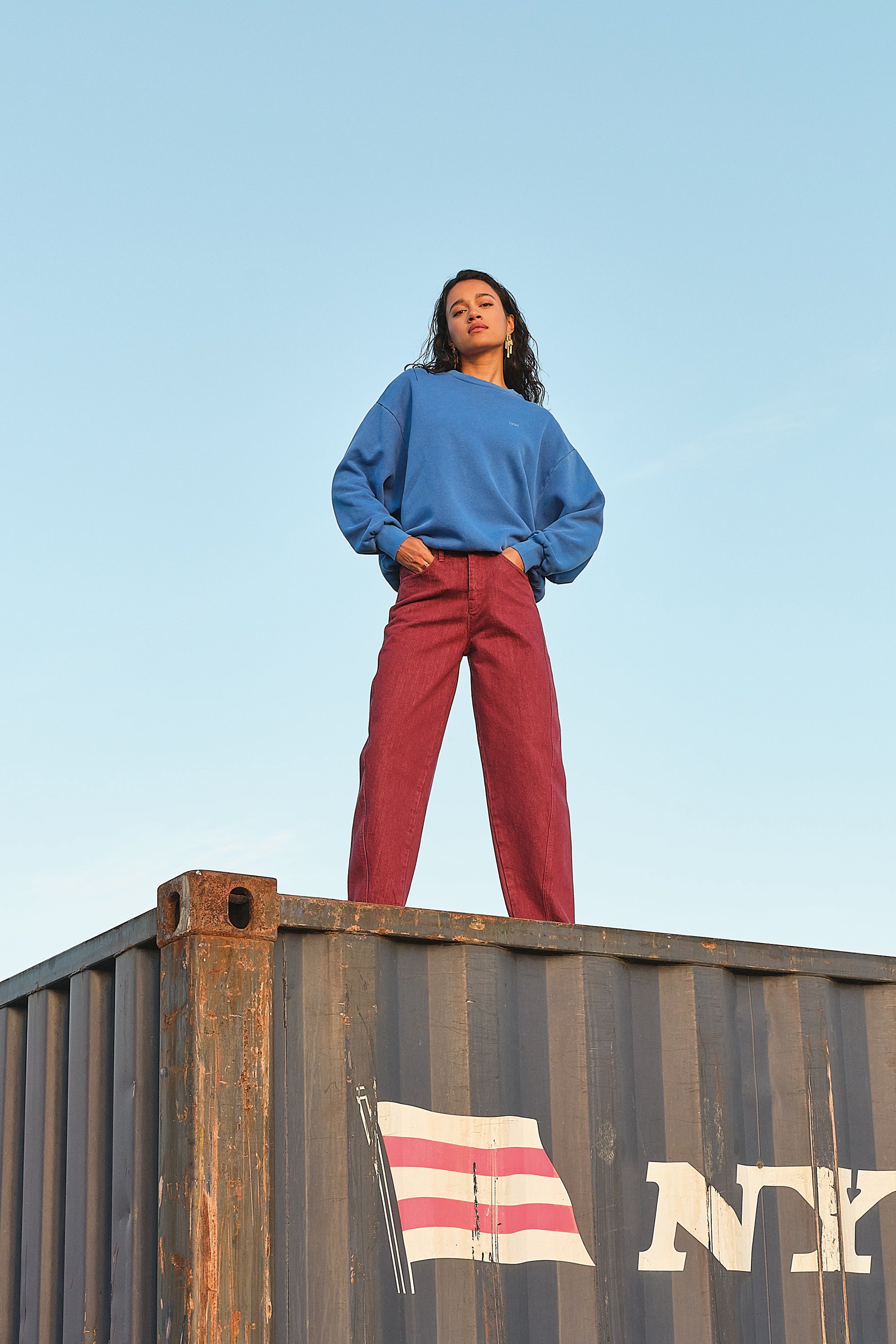lili lucky sweater | azul blue