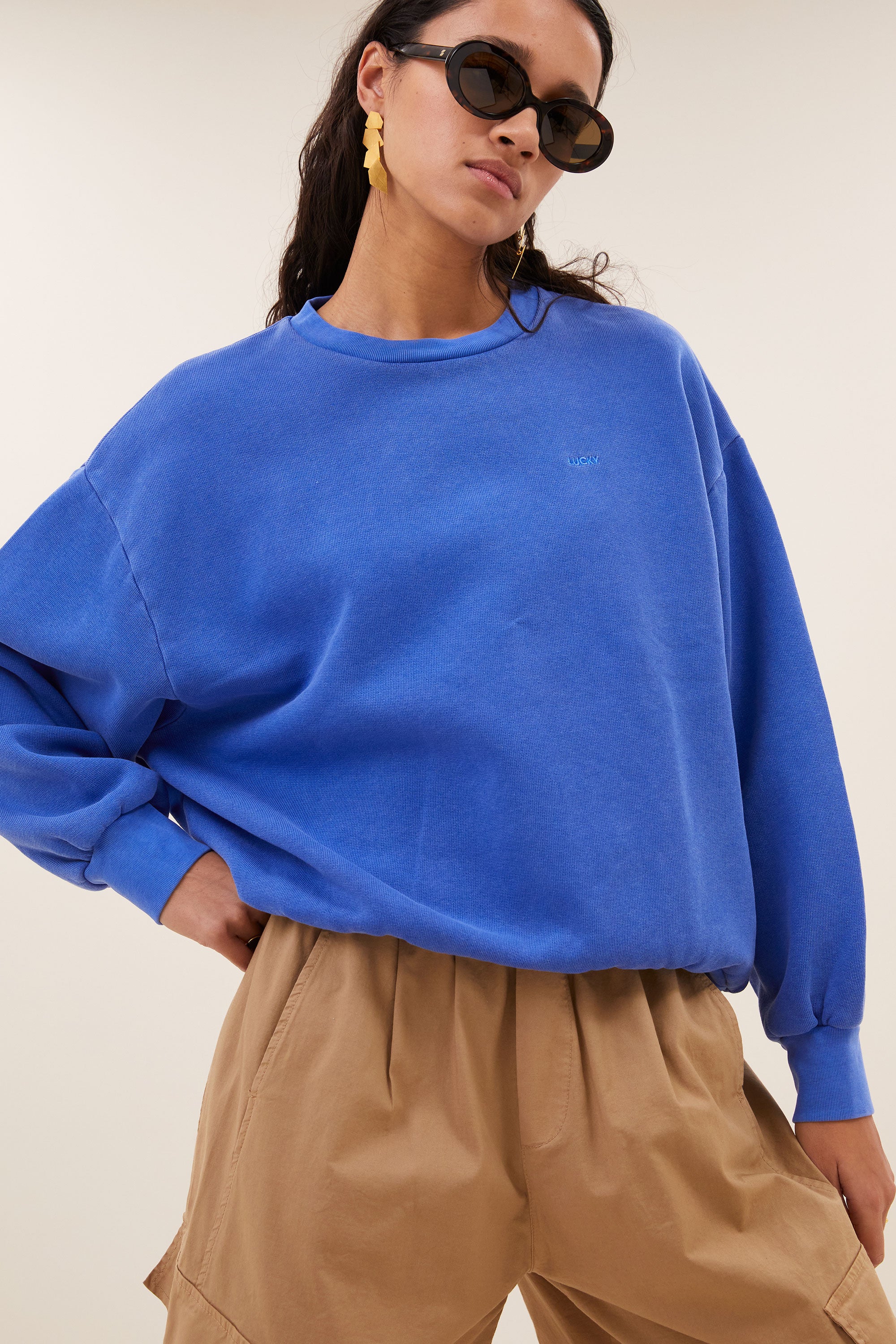 lili lucky sweater | azul blue