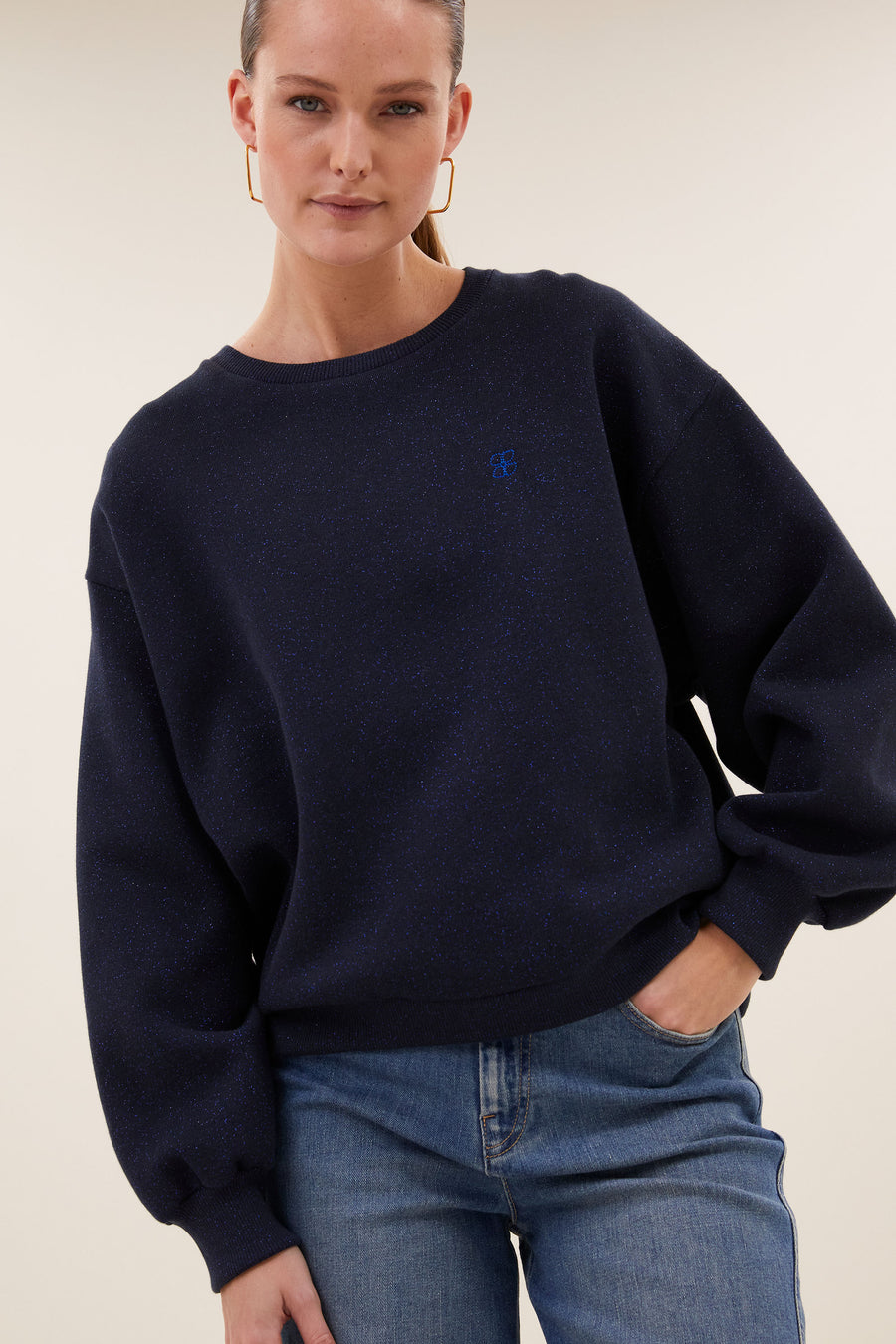 lili sparkle sweater | midnight