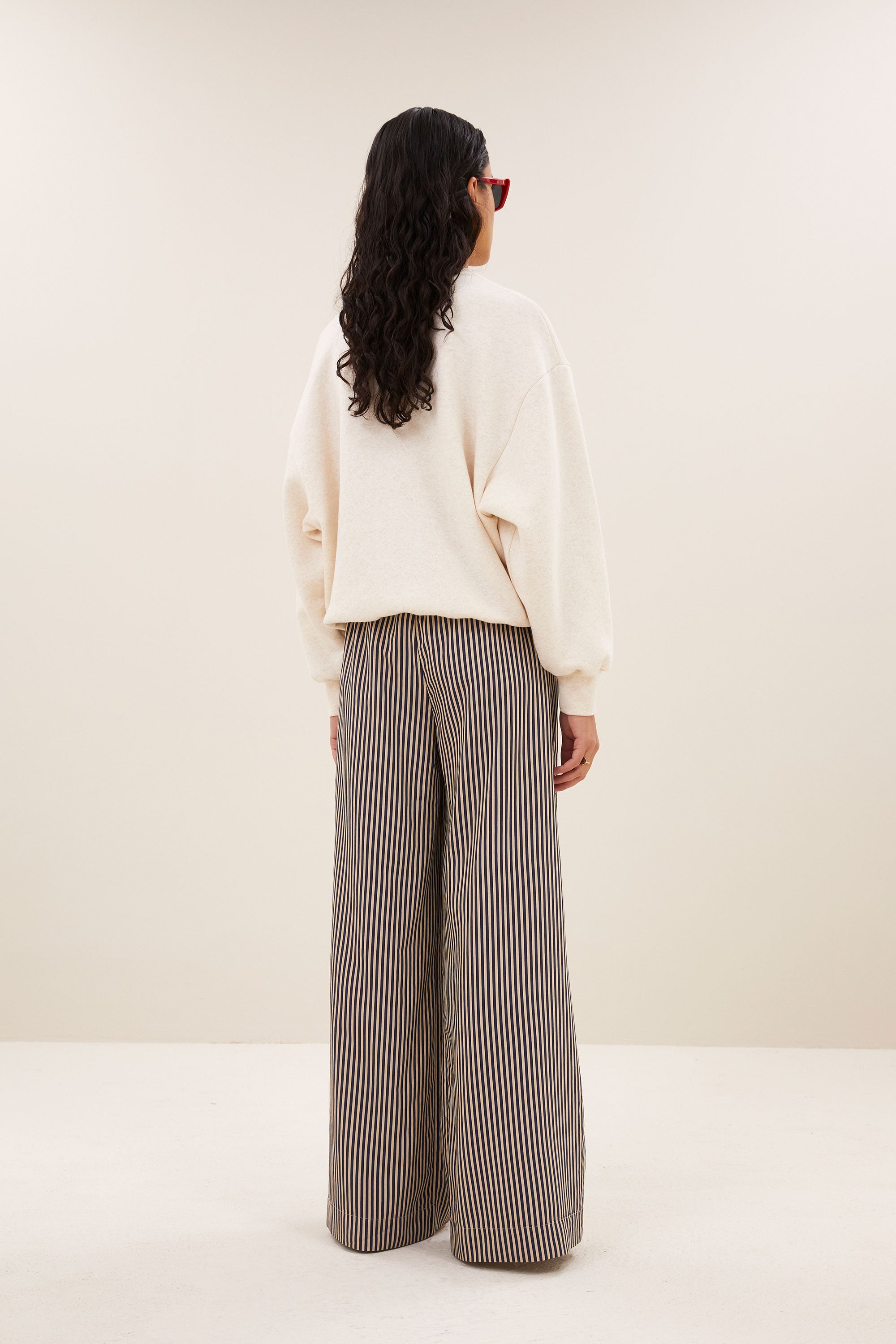 lili patchwork sweater | oyster melee
