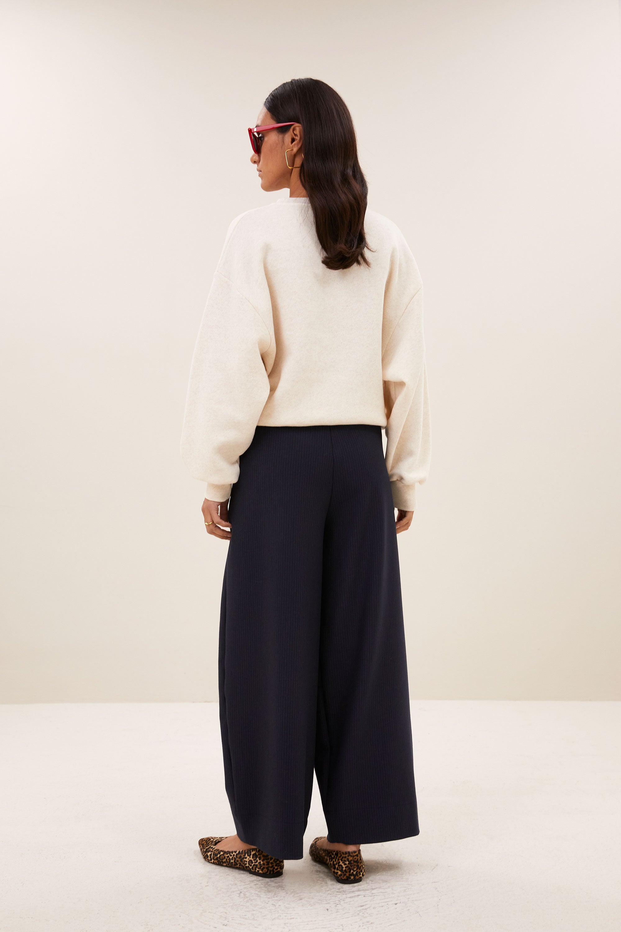 lili patchwork sweater | oyster melee