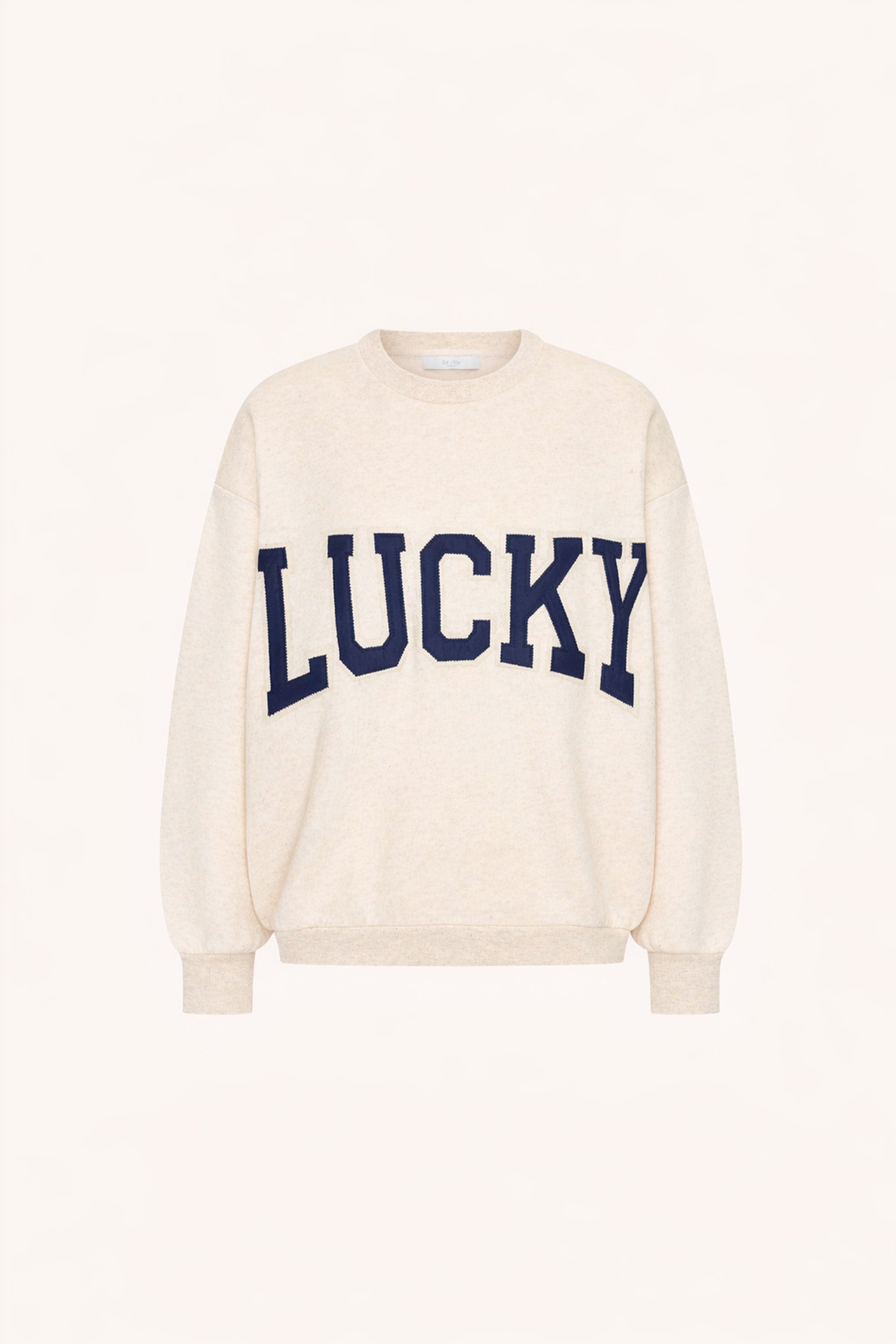 lili patchwork sweater | oyster melee