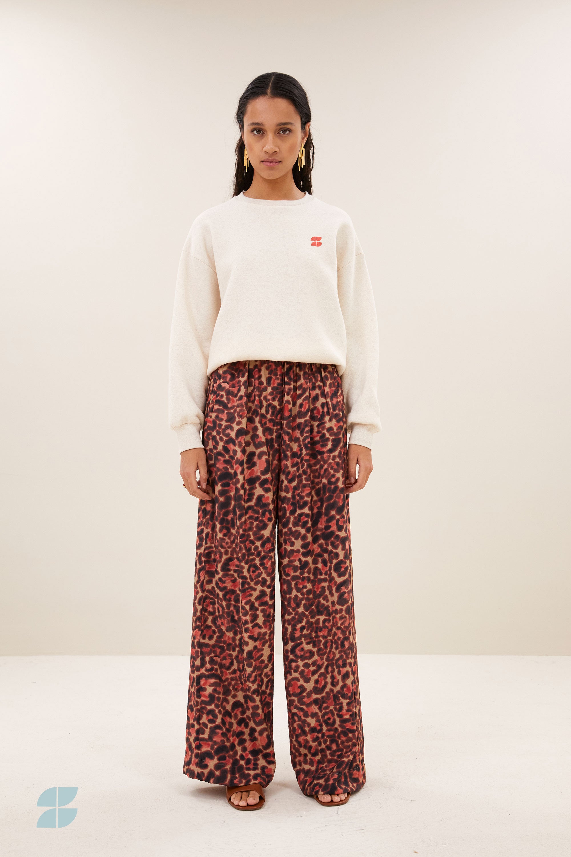 lili coast melange sweater | oyster melee