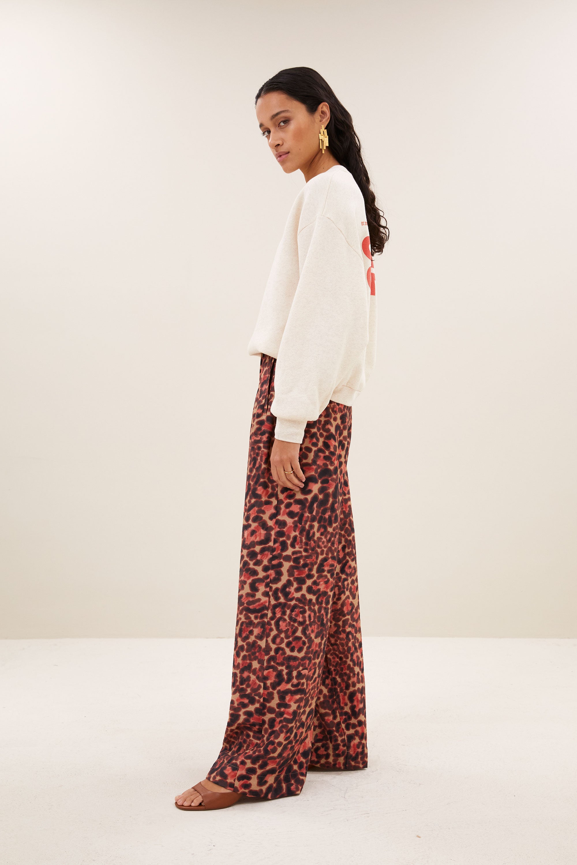 lili coast melange sweater | oyster melee