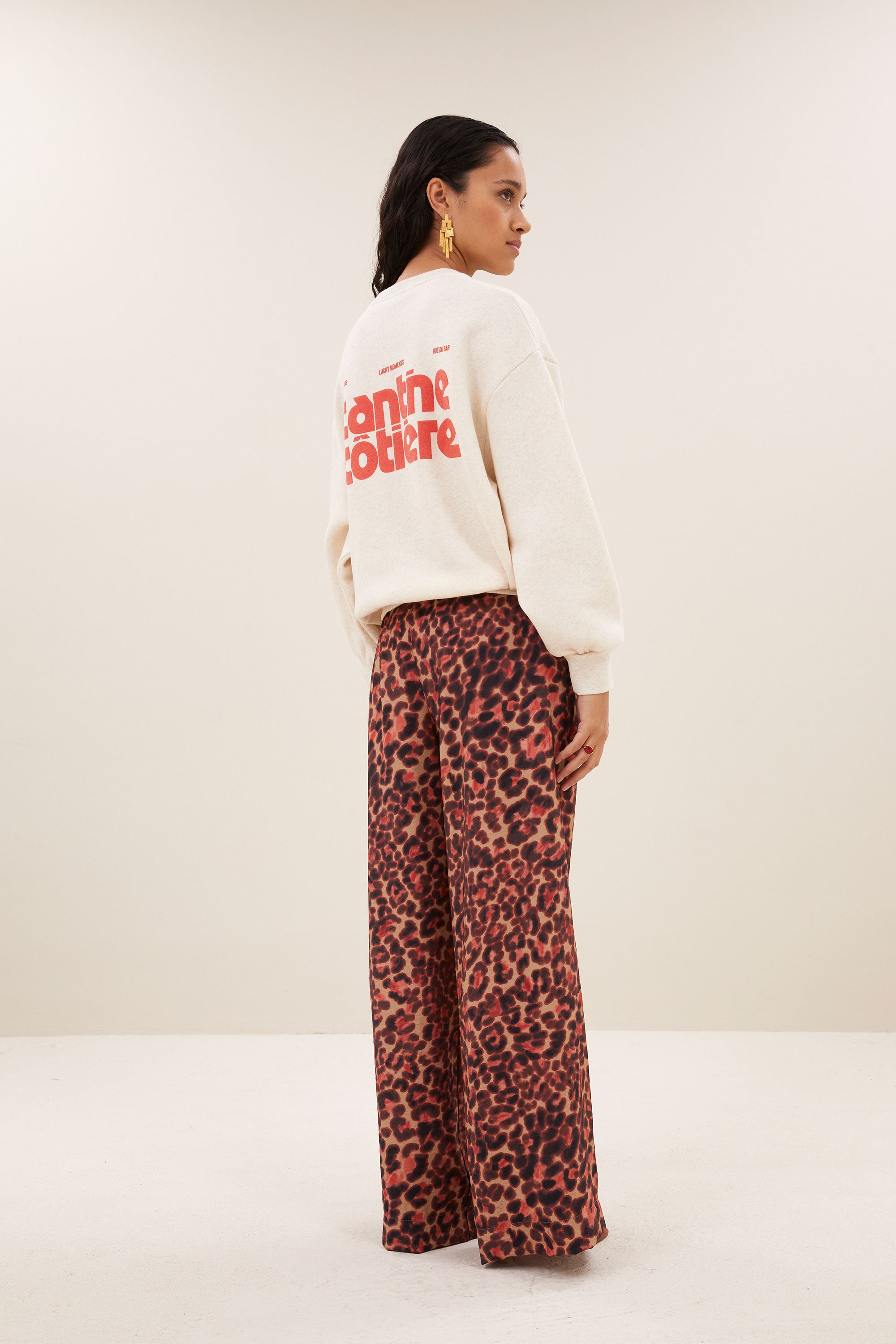 lili coast melange sweater | oyster melee