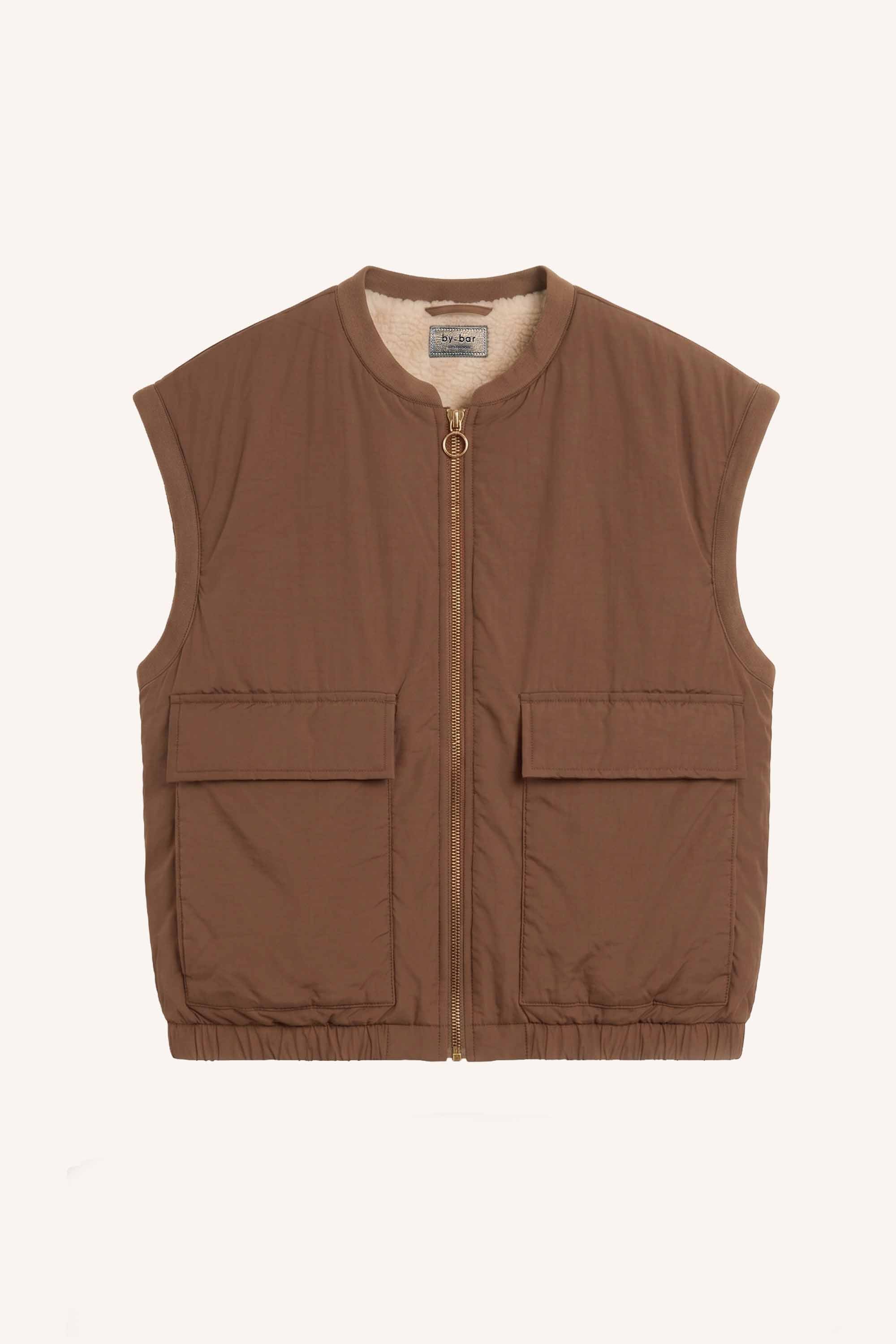 gio sleeveless jacket | hazel