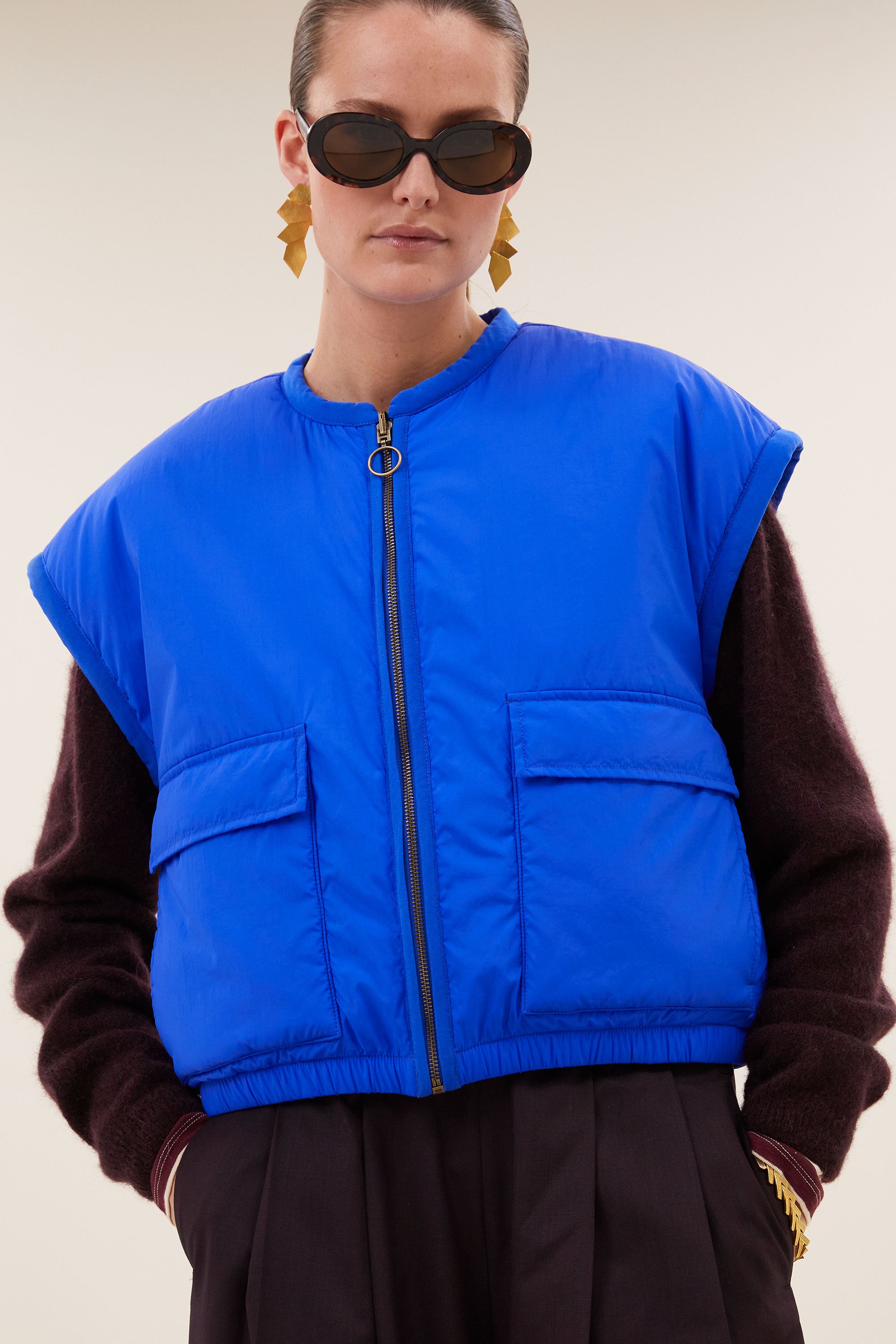 gio sleeveless jacket | kingsblue